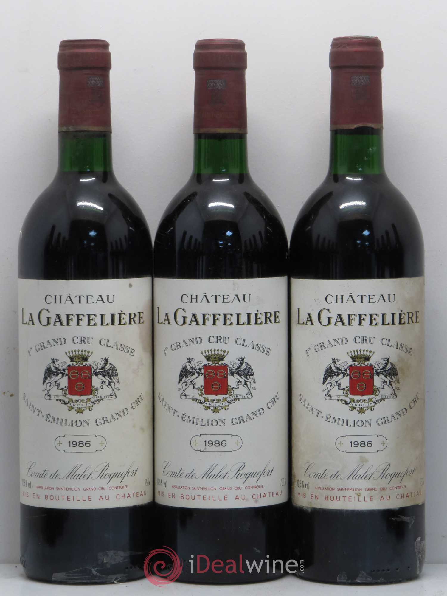 Château la Gaffelière 1er Grand Cru Classé B 1986 - Lot de 12 bouteilles - 1