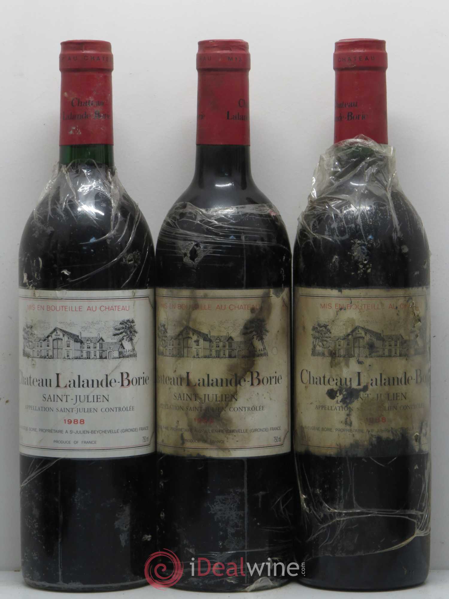 Château Lalande Borie 1988 - Lot de 12 bouteilles - 1