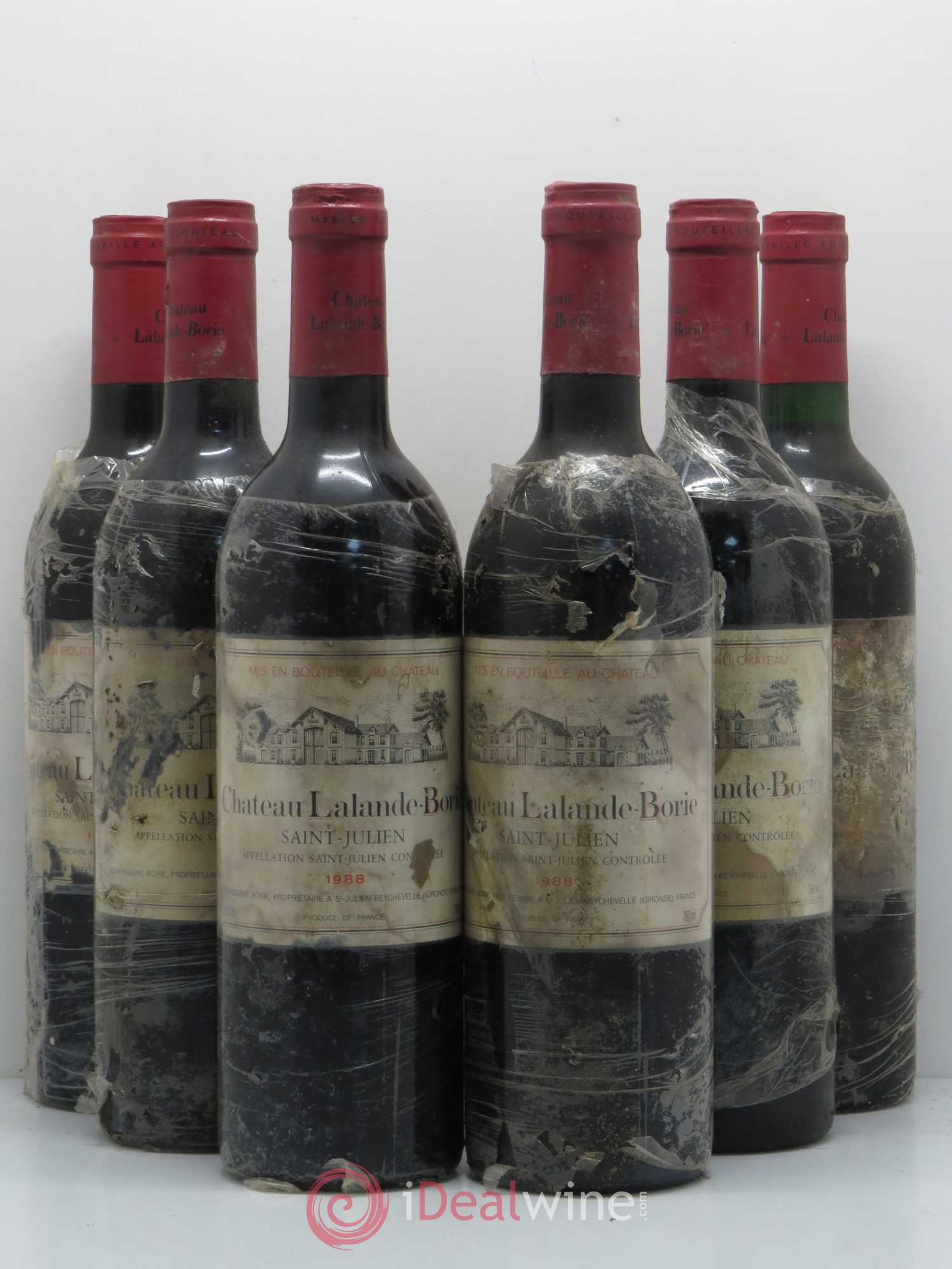 Château Lalande Borie 1988 - Lot de 6 bouteilles - 0