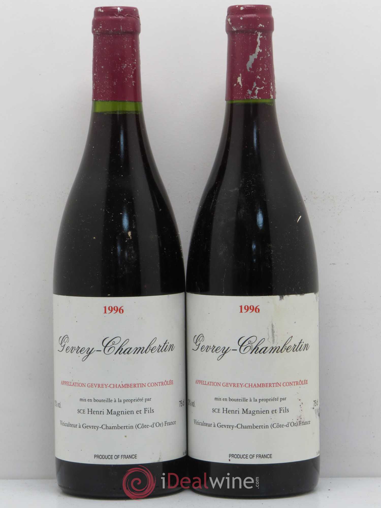 Gevrey-Chambertin Henri Magnien 1996 - Lot de 2 bouteilles - 0