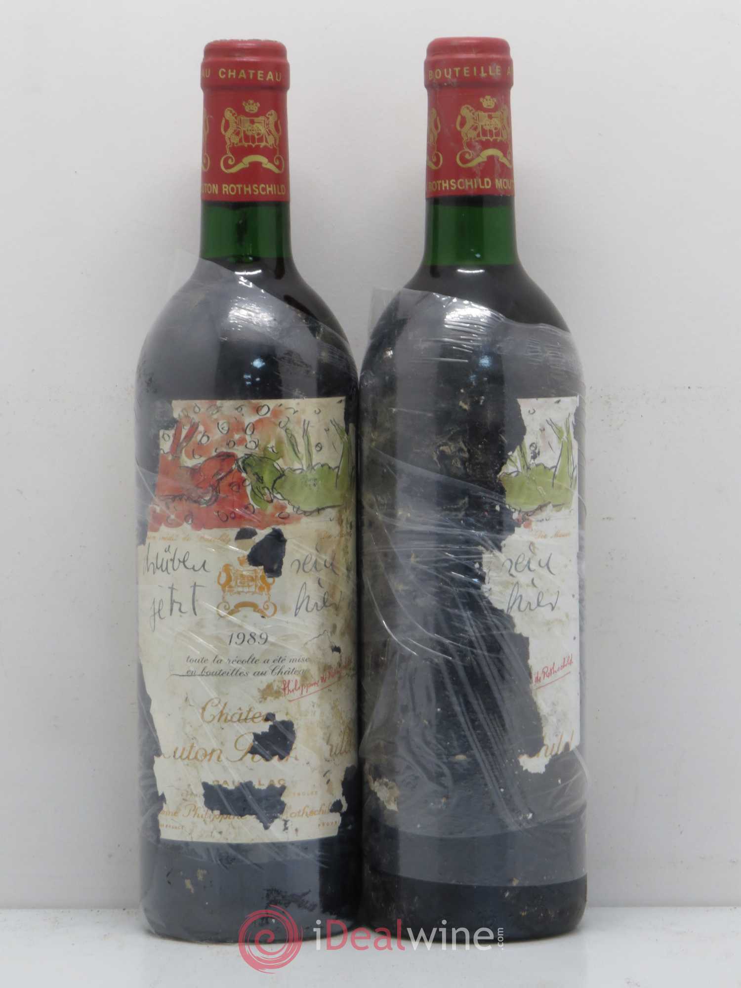 Château Mouton Rothschild 1er Grand Cru Classé 1989 - Lot de 2 bouteilles - 0