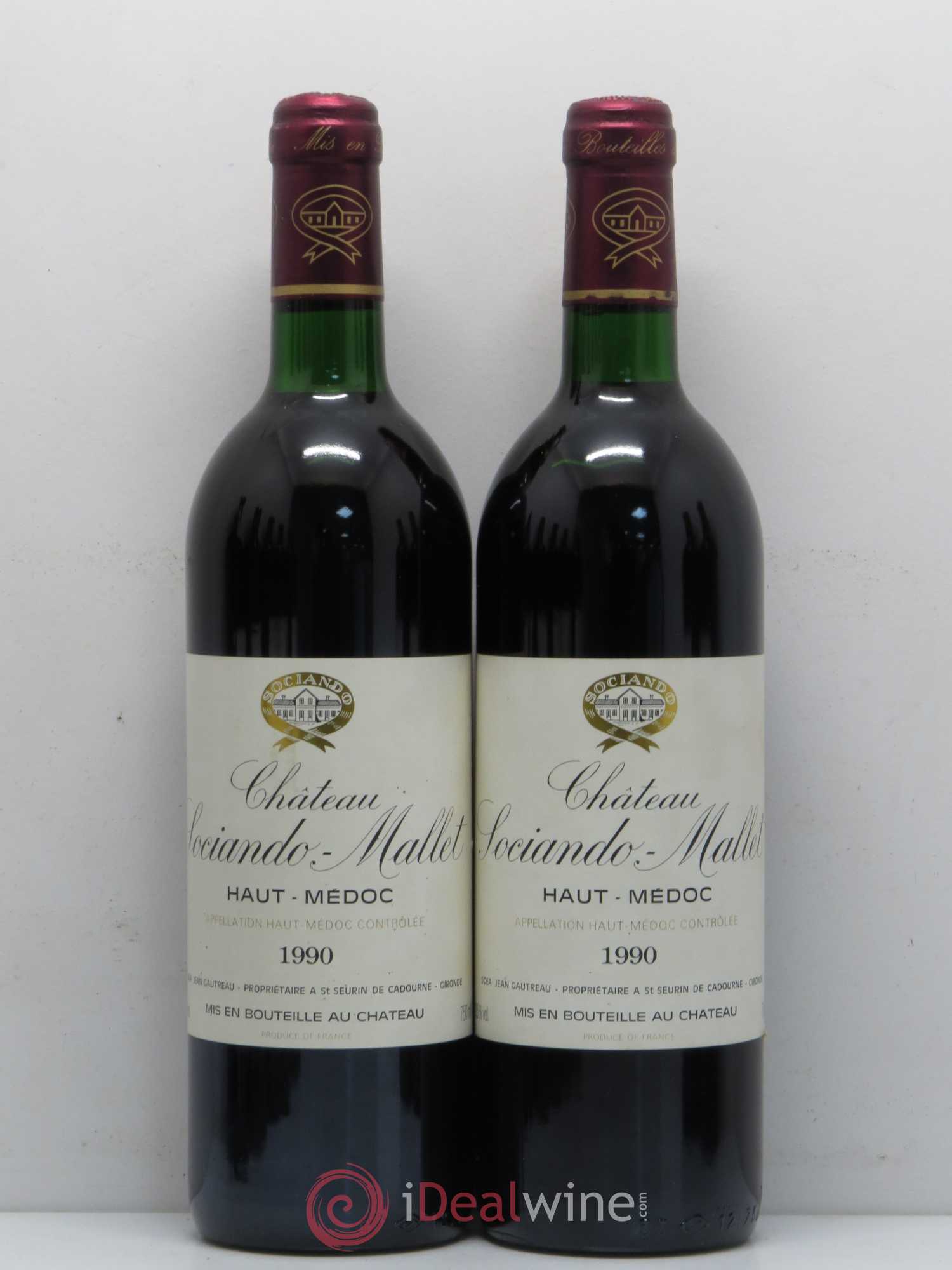 Château Sociando Mallet 1990 - Lot de 10 bouteilles - 3