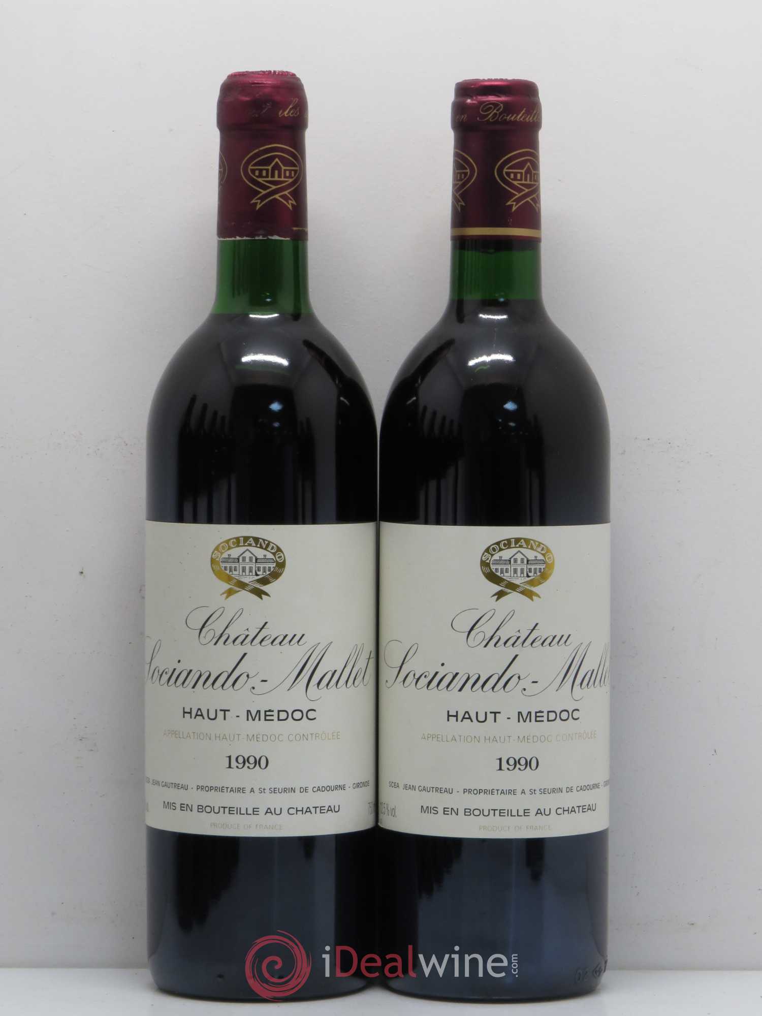 Château Sociando Mallet 1990 - Lot de 10 bouteilles - 4