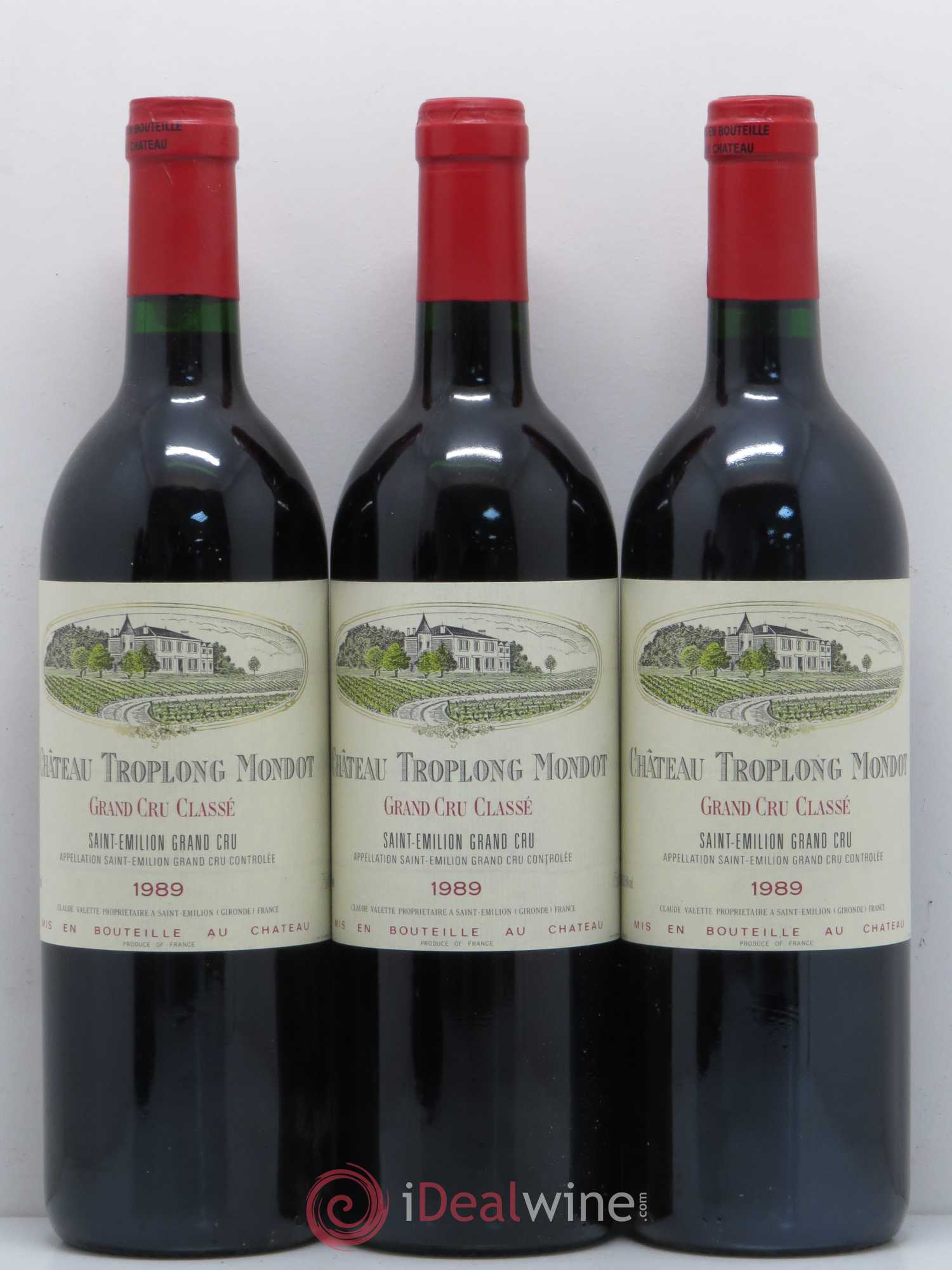 Château Troplong Mondot 1er Grand Cru Classé B 1989 - Lot de 5 bouteilles - 1
