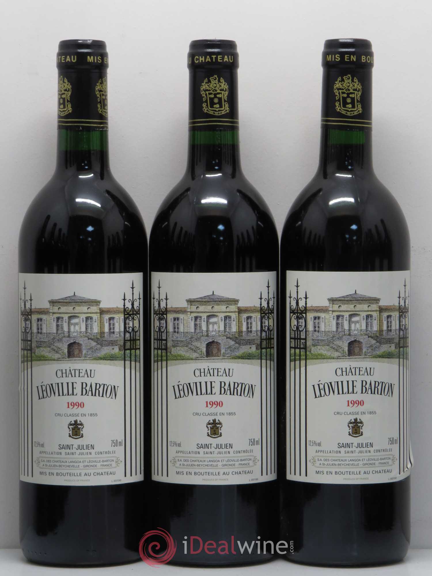 Château Léoville Barton 2ème Grand Cru Classé 1990 - Lot de 12 bouteilles - 1