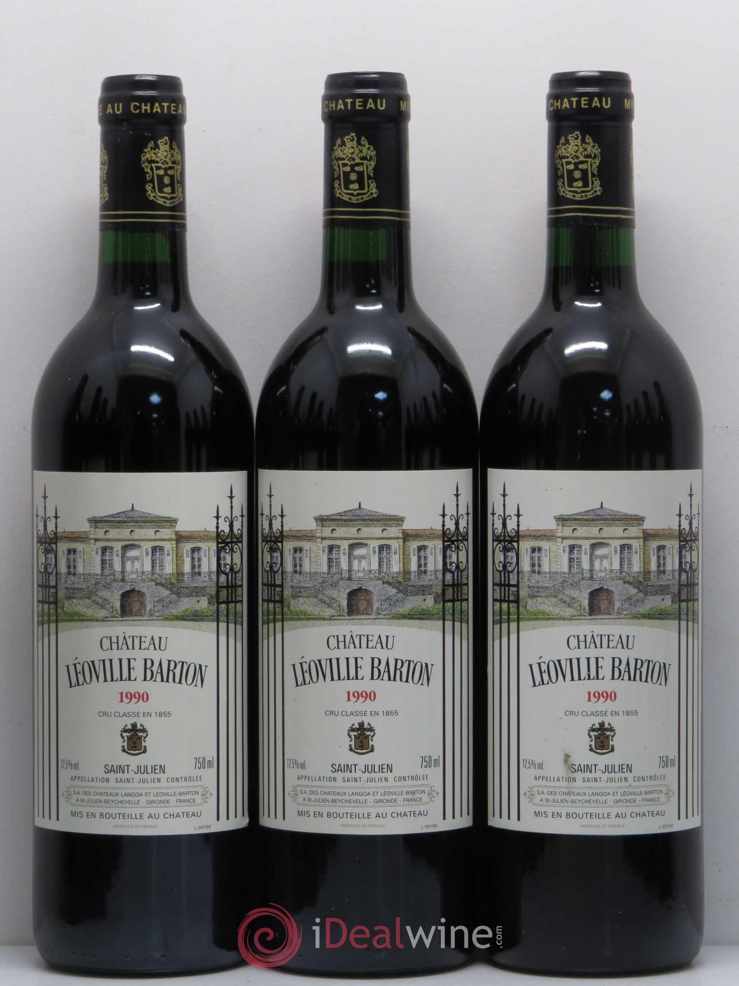 Château Léoville Barton 2ème Grand Cru Classé 1990 - Lot de 12 bouteilles - 2