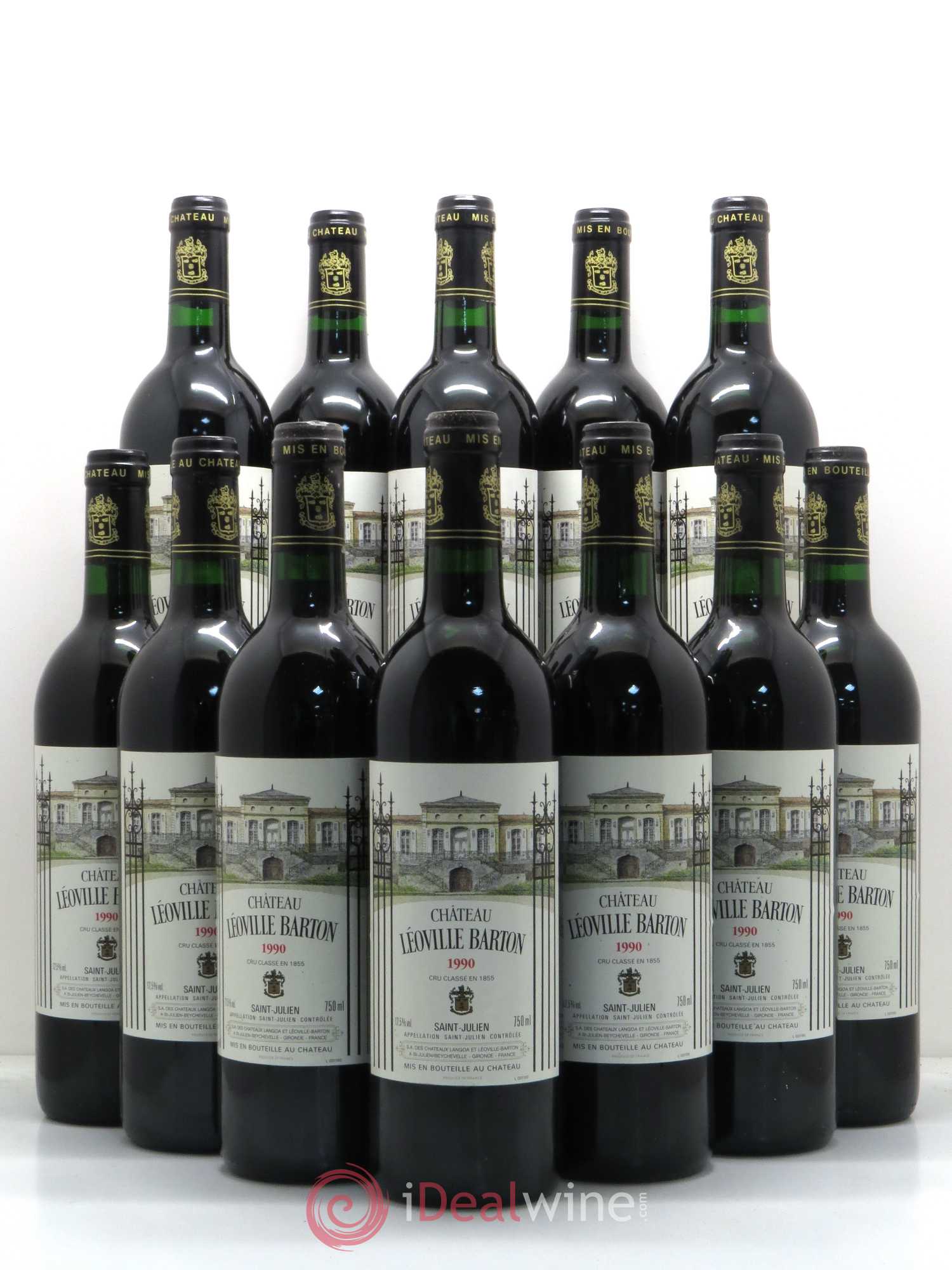 Château Léoville Barton 2ème Grand Cru Classé 1990 - Lot de 12 bouteilles - 0