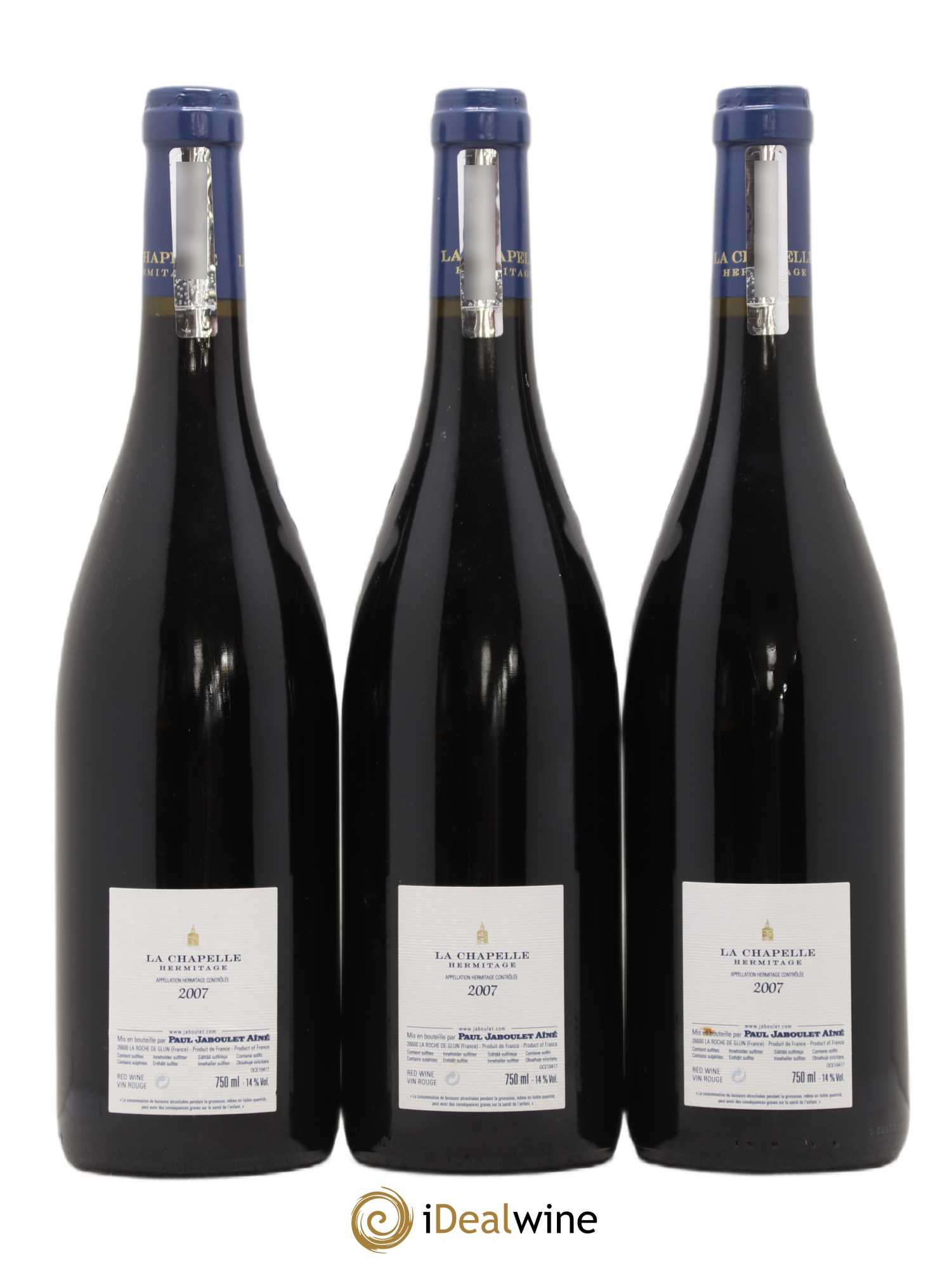 Hermitage La Chapelle Paul Jaboulet Ainé 2007 - Lot de 3 bouteilles - 1