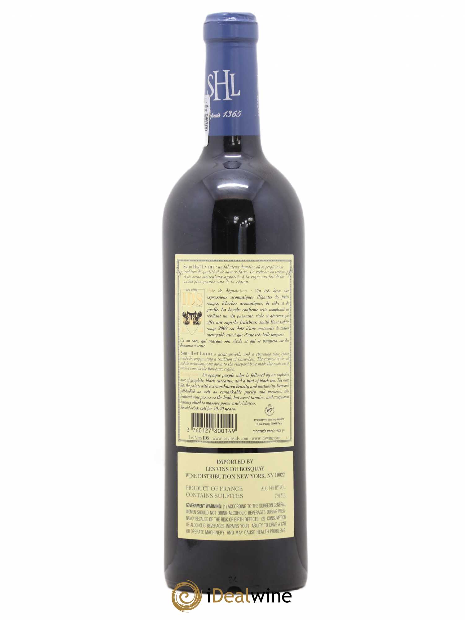 Château Smith Haut Lafitte Cru Classé de Graves 2009 - Lot de 1 bouteille - 1
