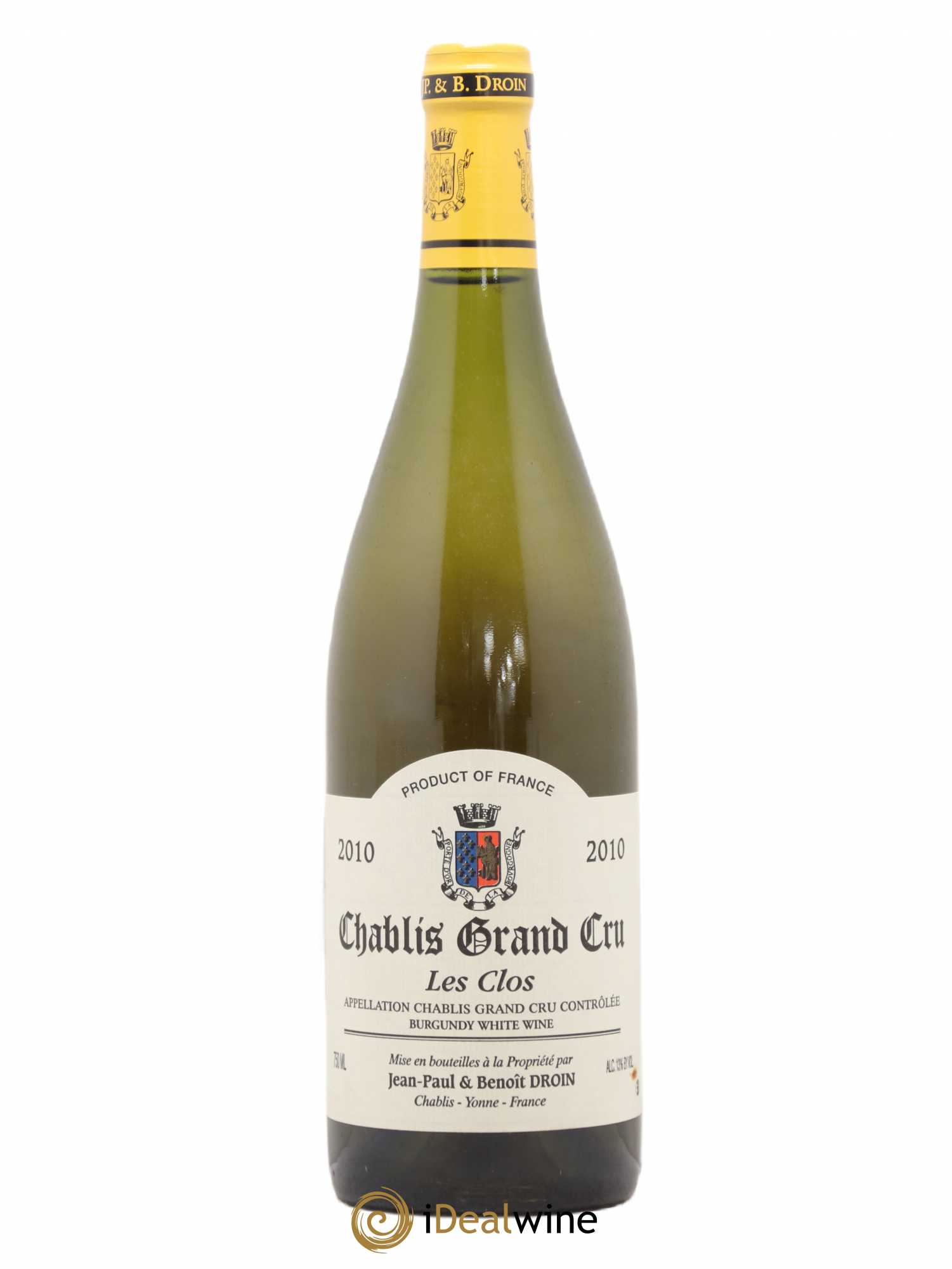 Chablis Grand Cru Les Clos Jean-Paul & Benoît Droin (Domaine) 2010 - Lot de 1 bouteille - 0