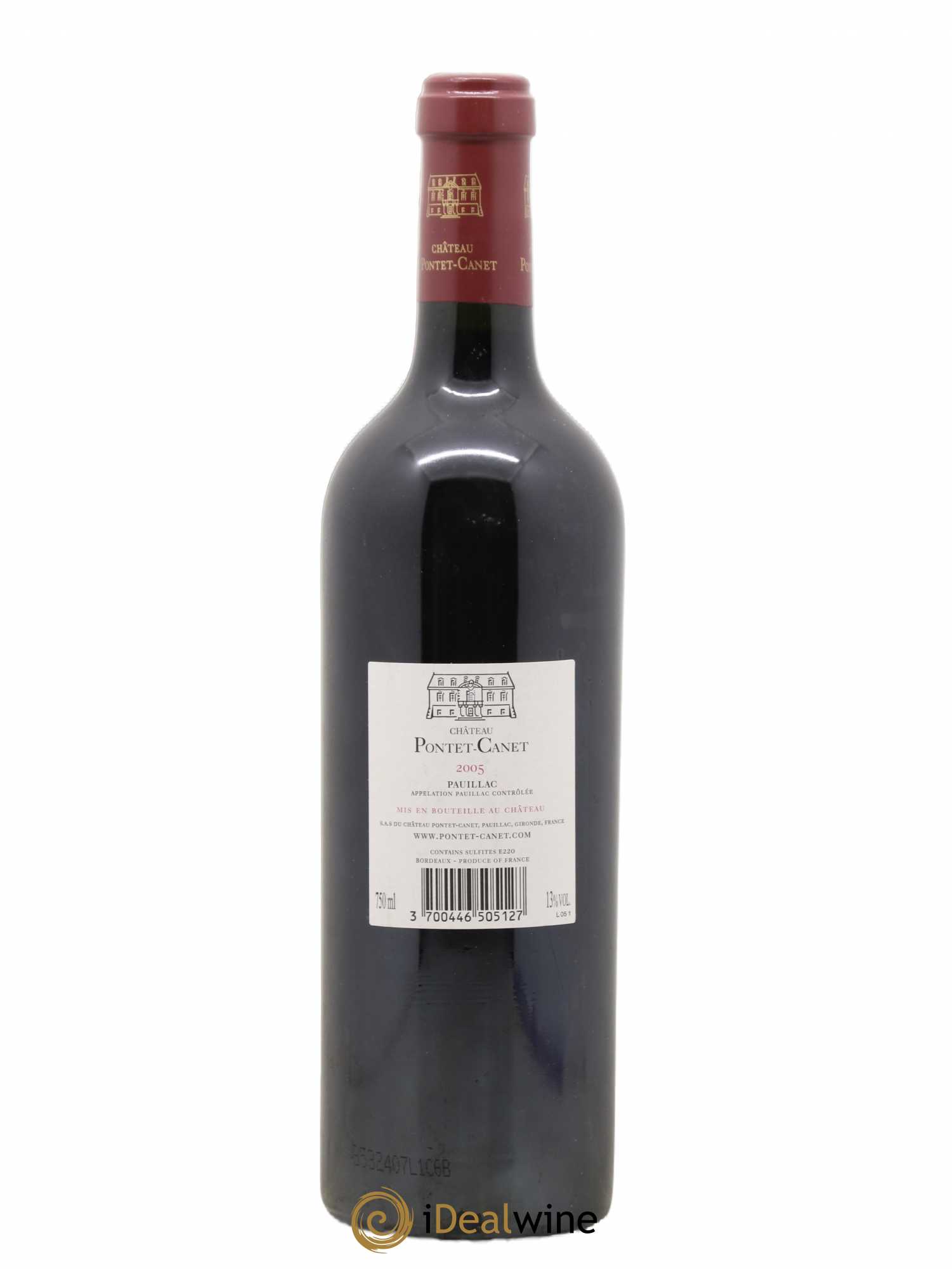 Château Pontet Canet 5ème Grand Cru Classé 2005 - Lot de 1 bouteille - 1