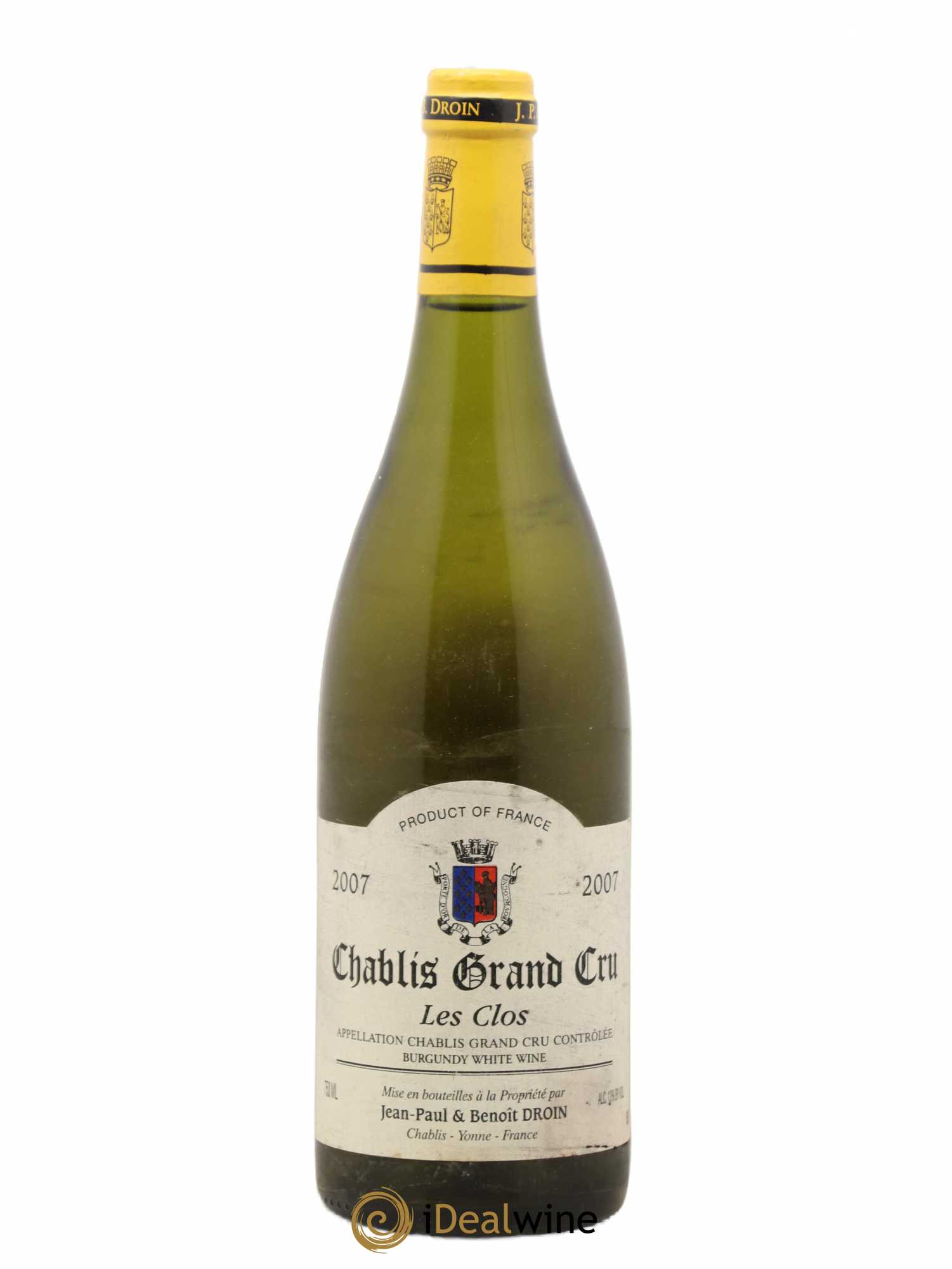Chablis Grand Cru Les Clos Jean-Paul & Benoît Droin (Domaine) 2007 - Lot de 1 bouteille - 0