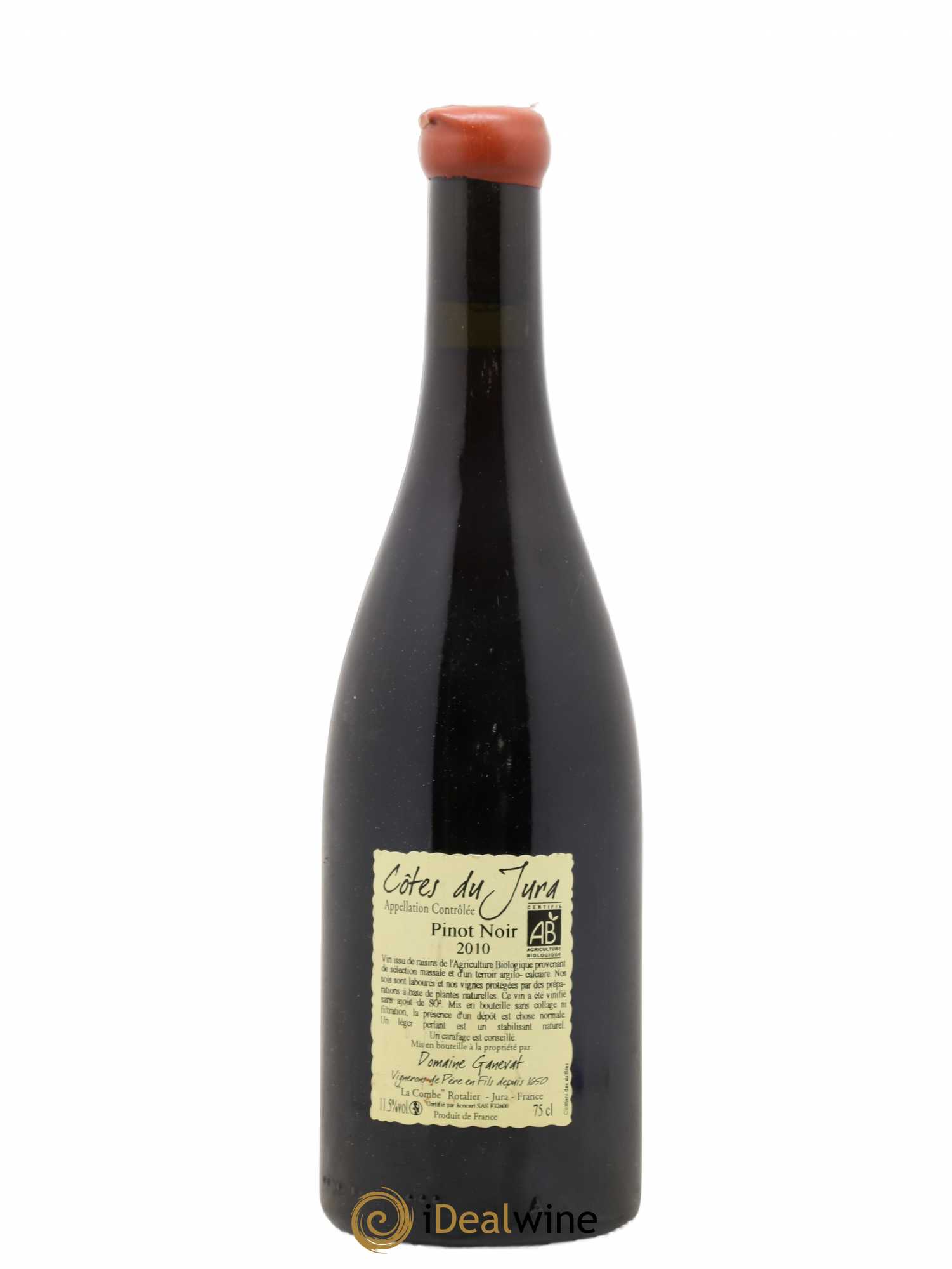 Côtes du Jura Cuvée Julien Jean-François Ganevat (Domaine) 2010 - Lot de 1 bouteille - 1
