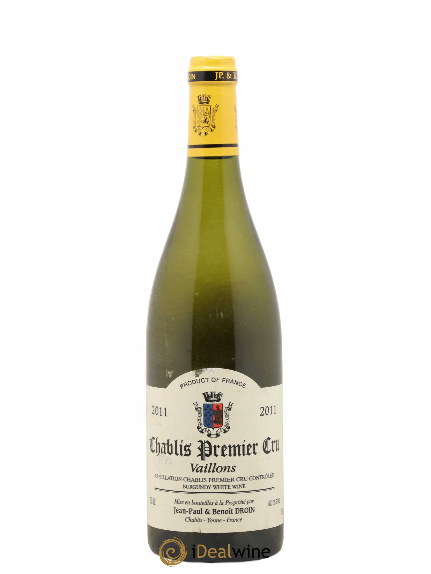 Chablis 1er Cru Vaillons Jean-Paul & Benoît Droin (Domaine) 2011 - Posten von 1 Flasche - 0
