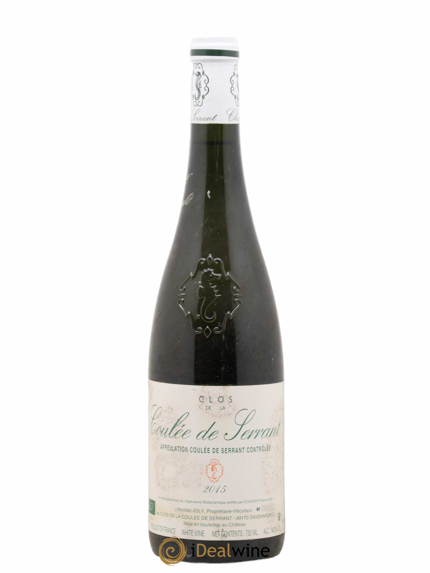 Savennières Clos de la Coulée de Serrant Vignobles de la Coulée de Serrant - Nicolas Joly 2015 - Lot de 1 bouteille - 0