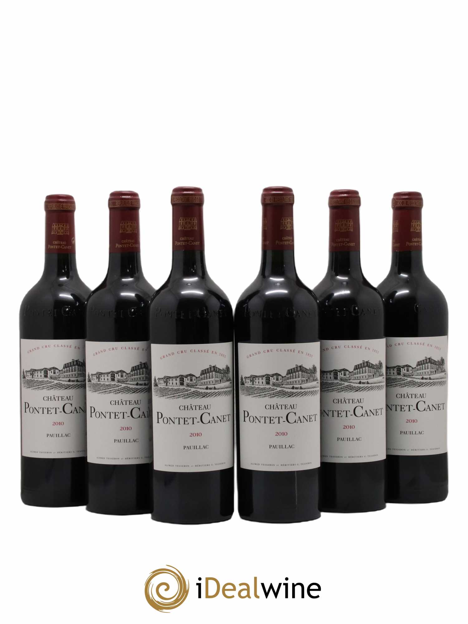 Château Pontet Canet 5ème Grand Cru Classé 2010 - Lotto di 6 bottiglie - 0