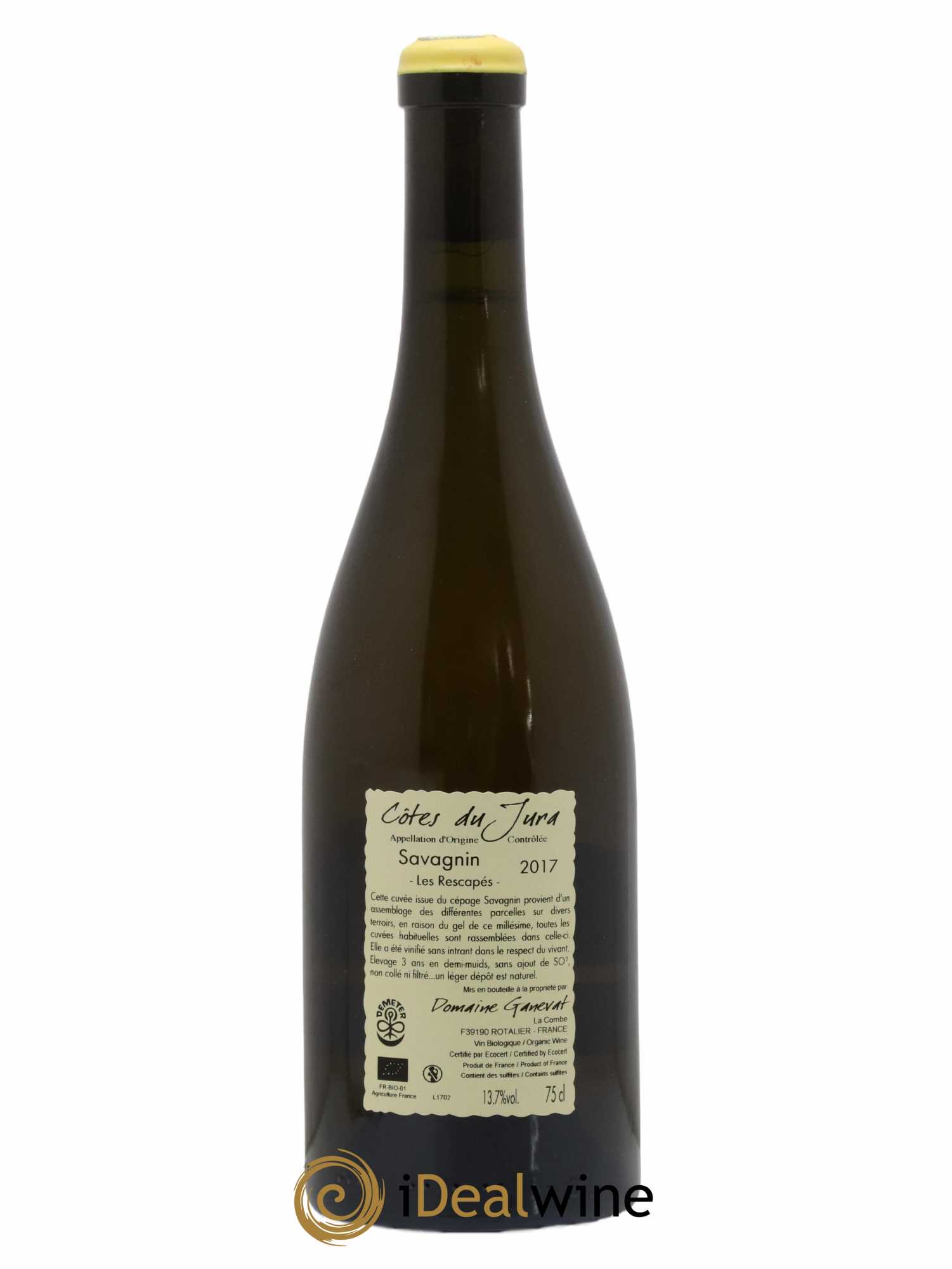 Côtes du Jura Savagnin Les Rescapés Jean-François Ganevat (Domaine)  2017 - Lot of 1 bottle - 1