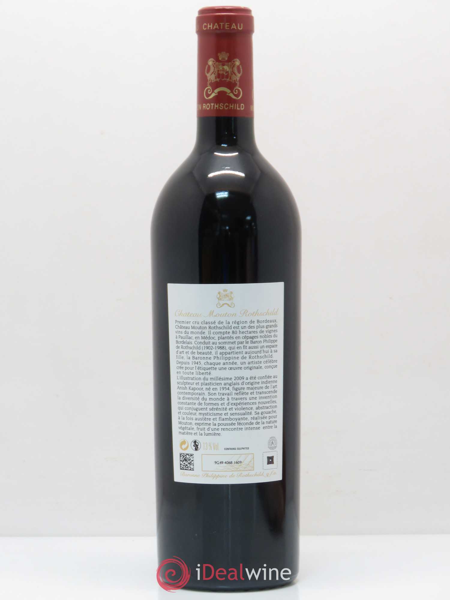 Château Mouton Rothschild 1er Grand Cru Classé 2009 - Lot de 1 bouteille - 1