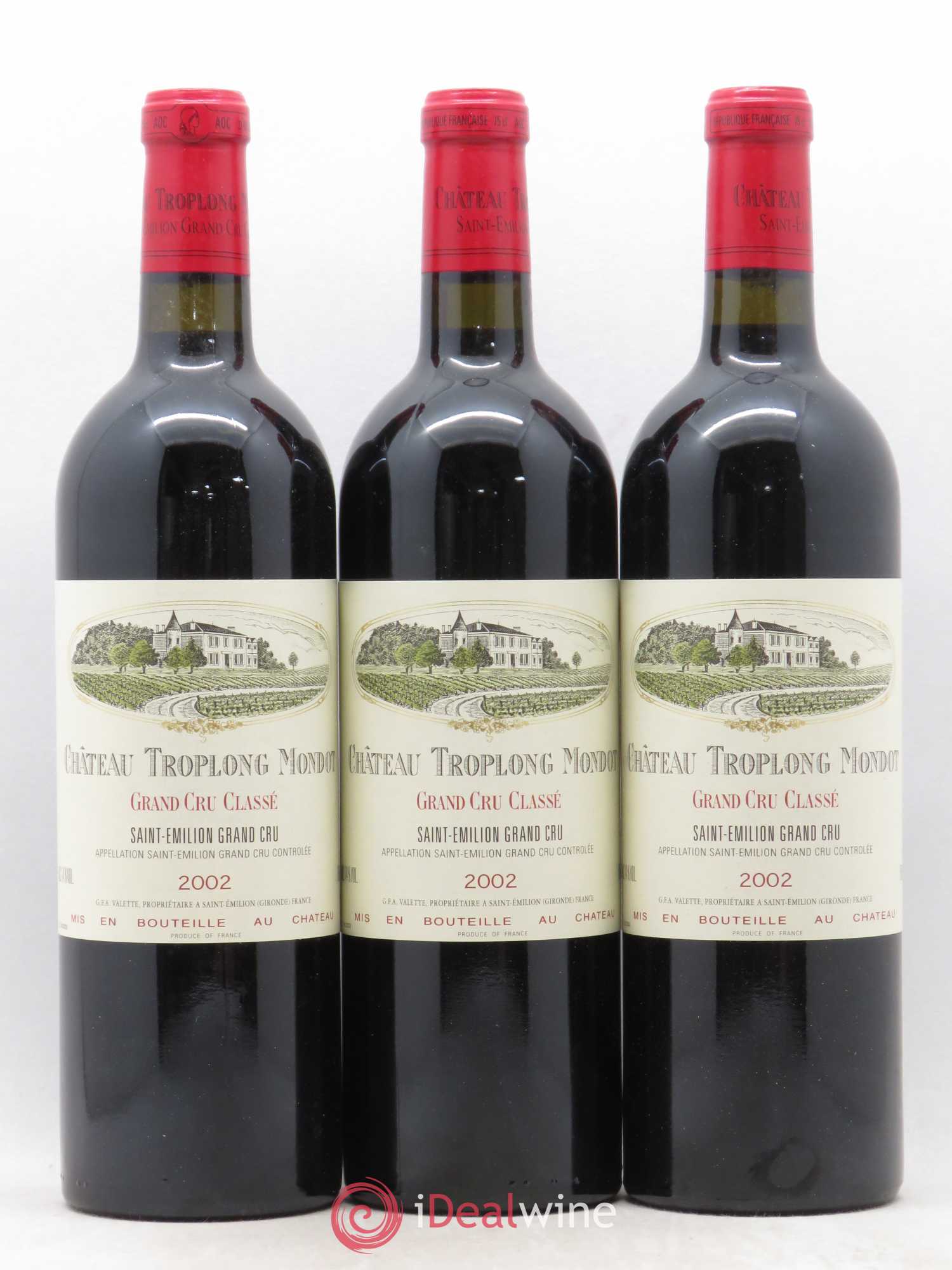 Château Troplong Mondot 1er Grand Cru Classé B 2002 - Lot de 6 bouteilles - 2
