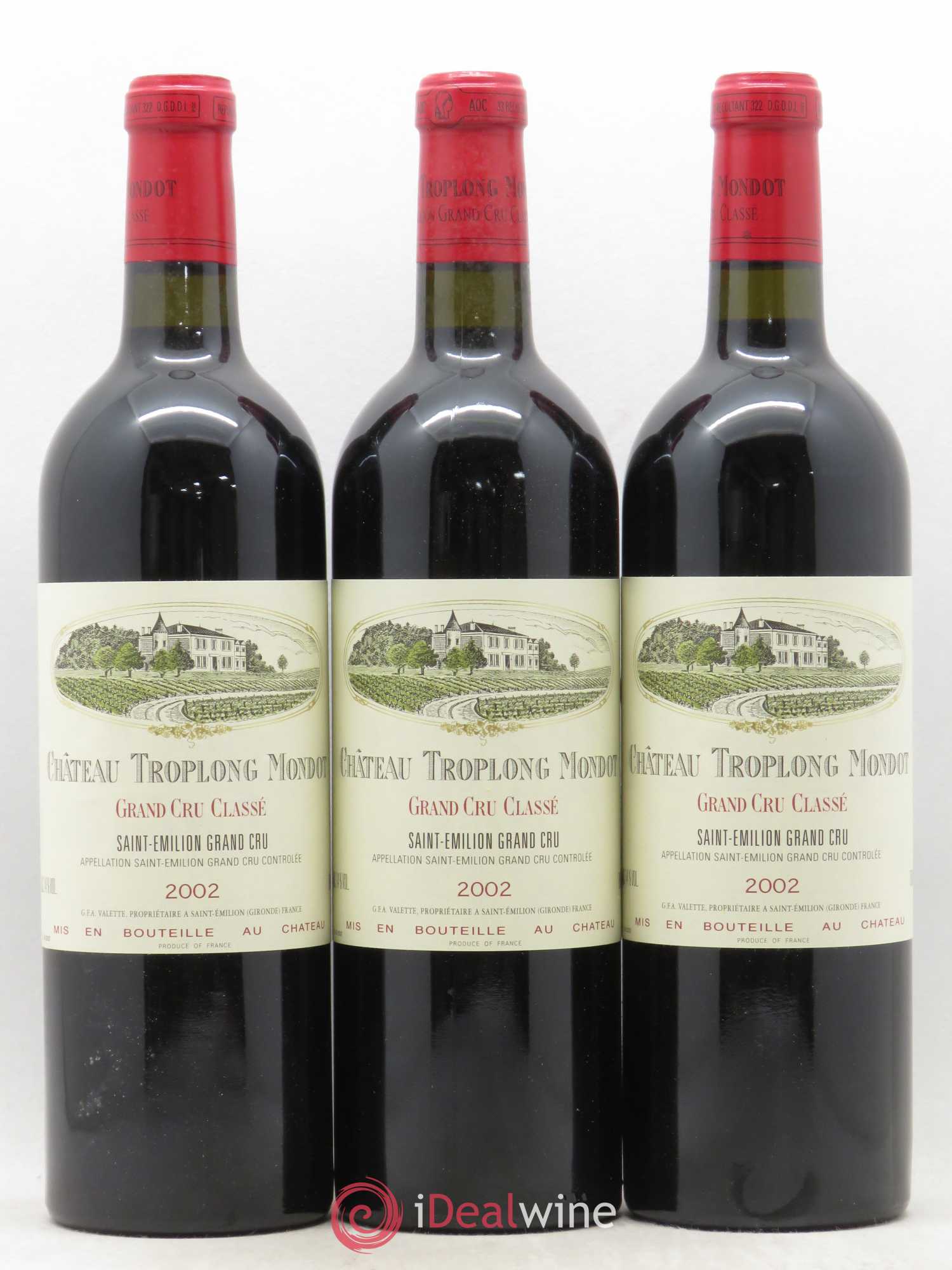Château Troplong Mondot 1er Grand Cru Classé B 2002 - Lot de 6 bouteilles - 2