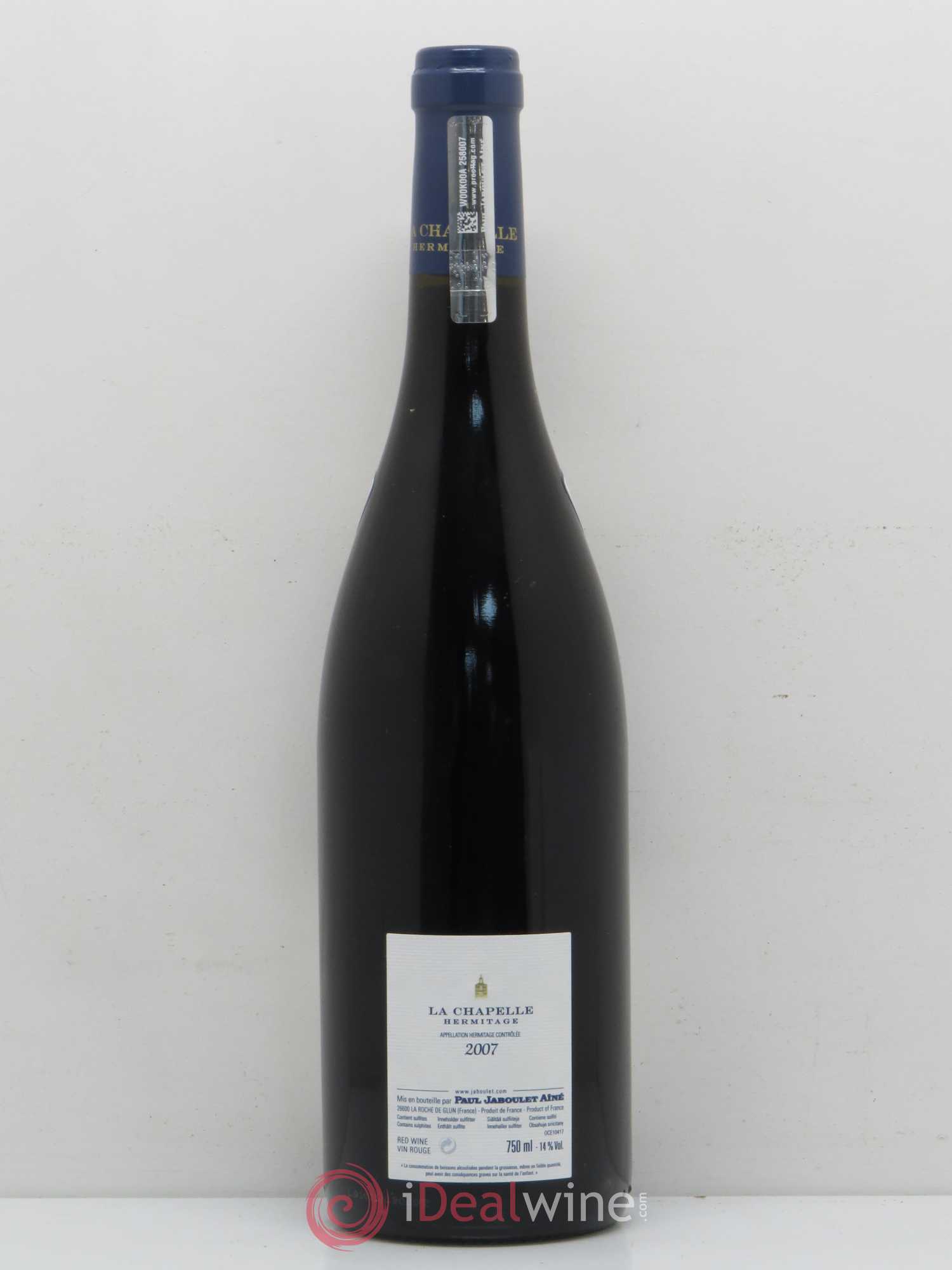 Hermitage La Chapelle Paul Jaboulet Ainé 2007 - Lot de 1 bouteille - 1