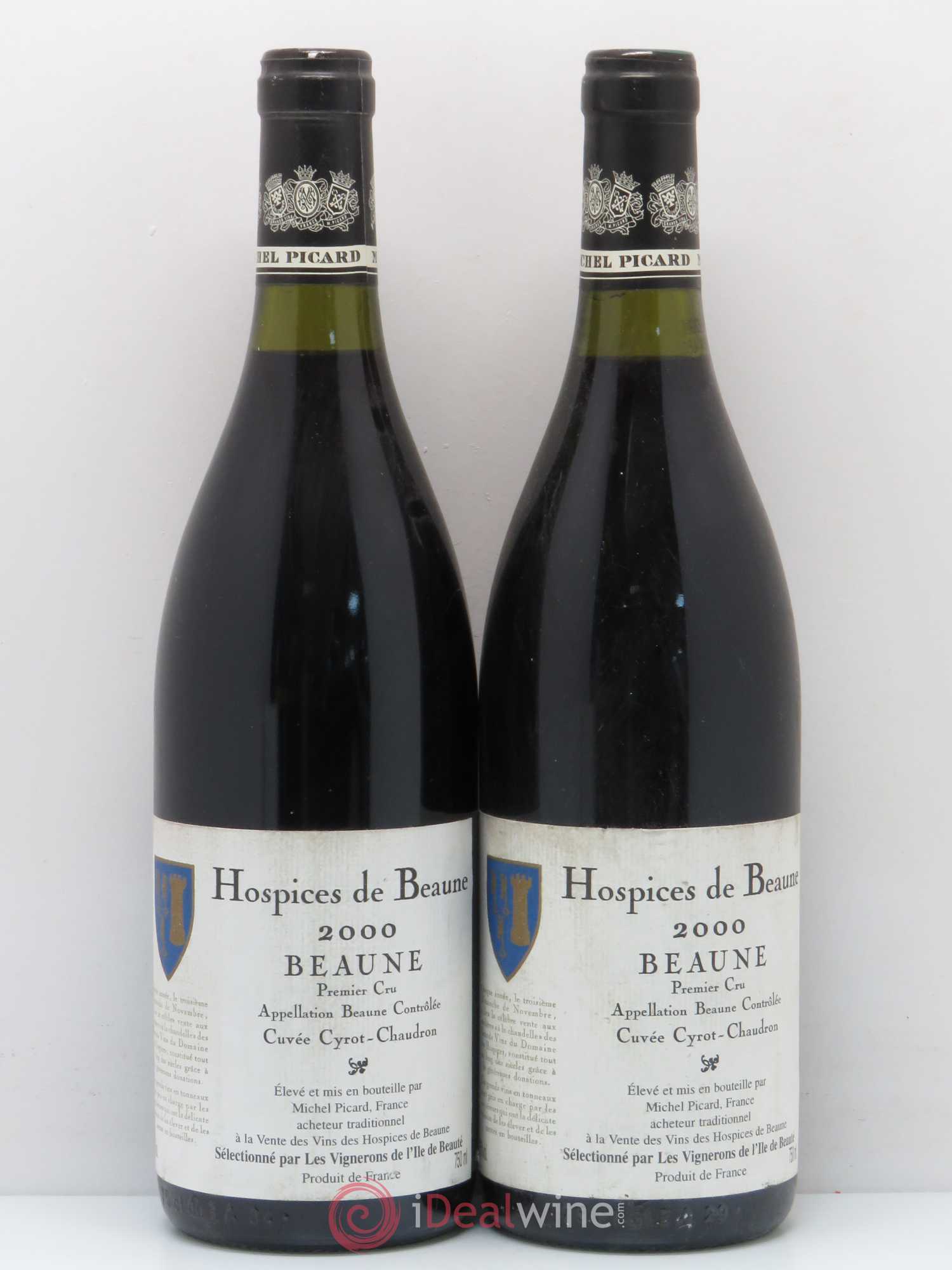 Beaune 1er Cru Cuvée Cyrot Chaudron Hospices De Beaune 2000 - Lot de 2 bouteilles - 0