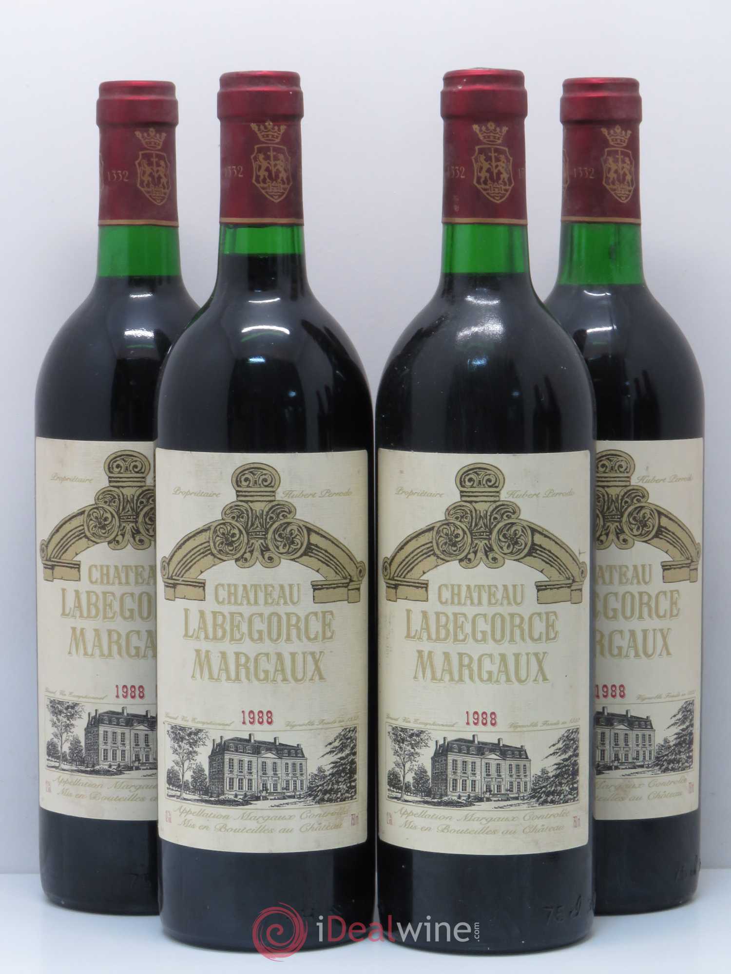 Château Labegorce Cru Bourgeois 1988 - Lot de 4 bouteilles - 0