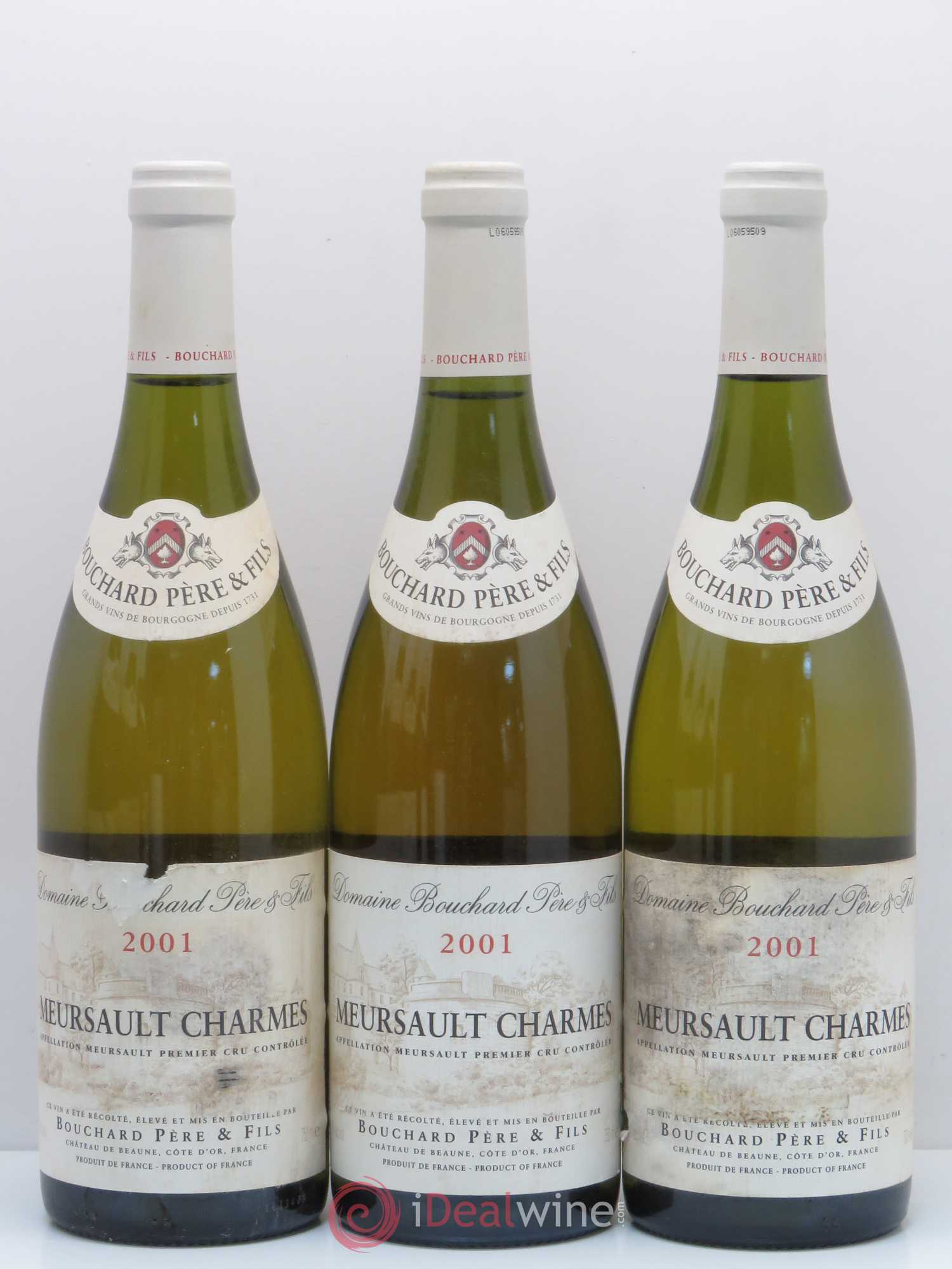 Meursault 1er Cru Charmes Bouchard Père & Fils 2001 - Lot de 6 bouteilles - 1