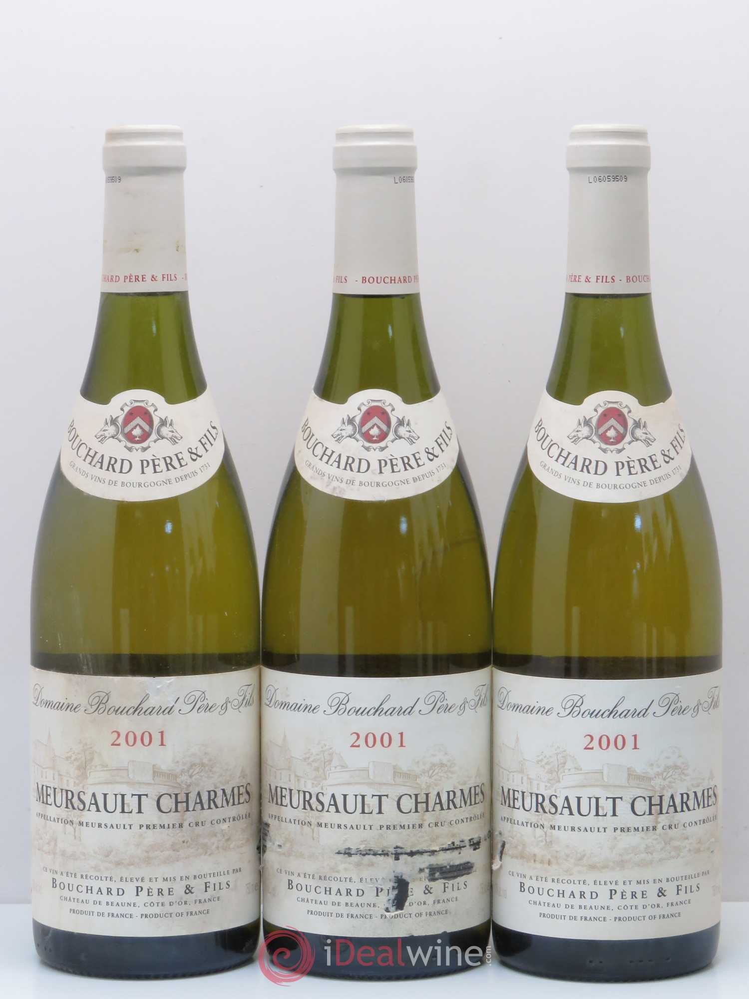 Meursault 1er Cru Charmes Bouchard Père & Fils 2001 - Lot de 6 bouteilles - 2