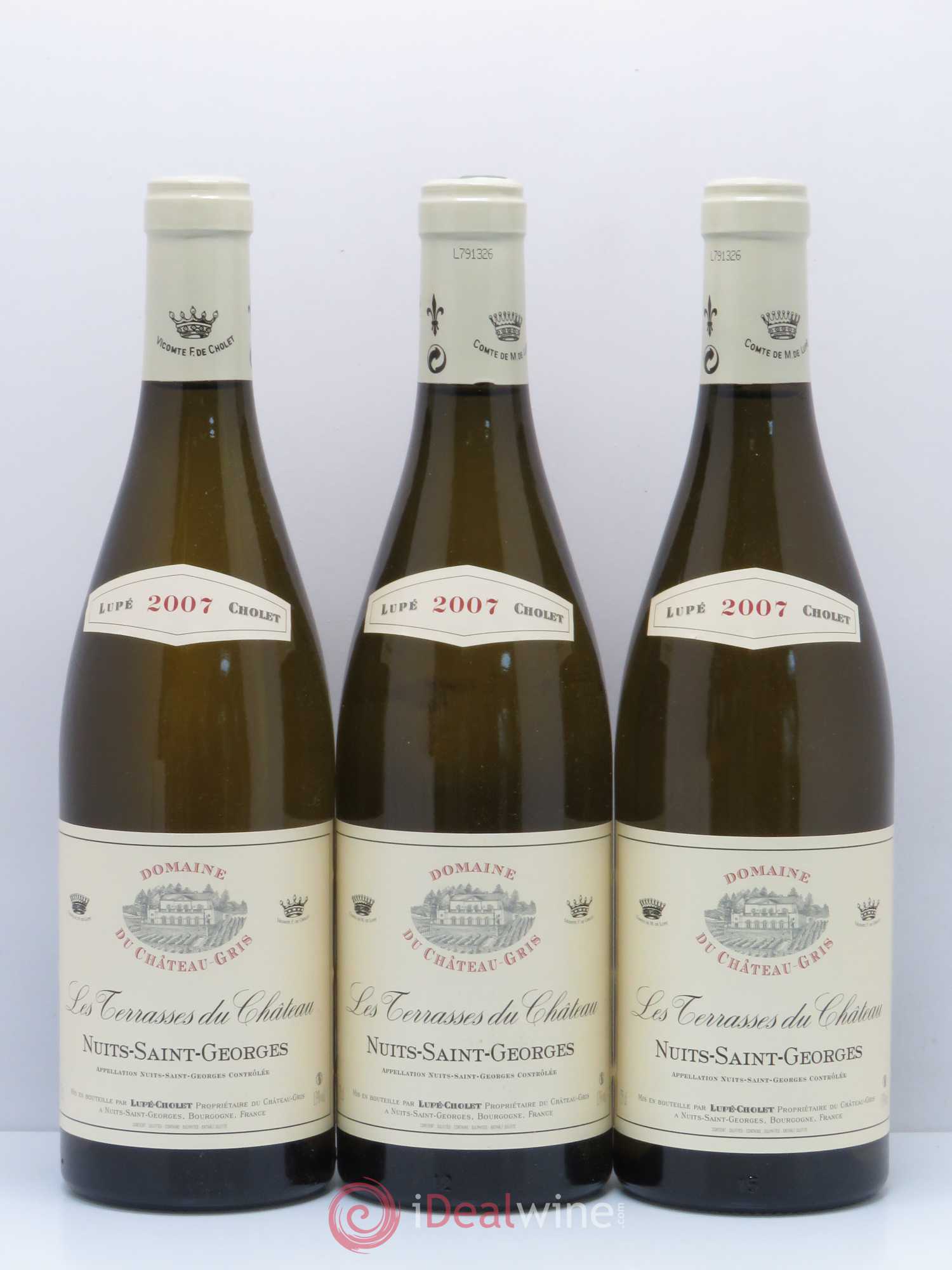 Nuits-Saint-Georges Les Terrasses Du Château Domaine du Château Gris - Lupé Cholet 2007 - Posten von 6 Flaschen - 2