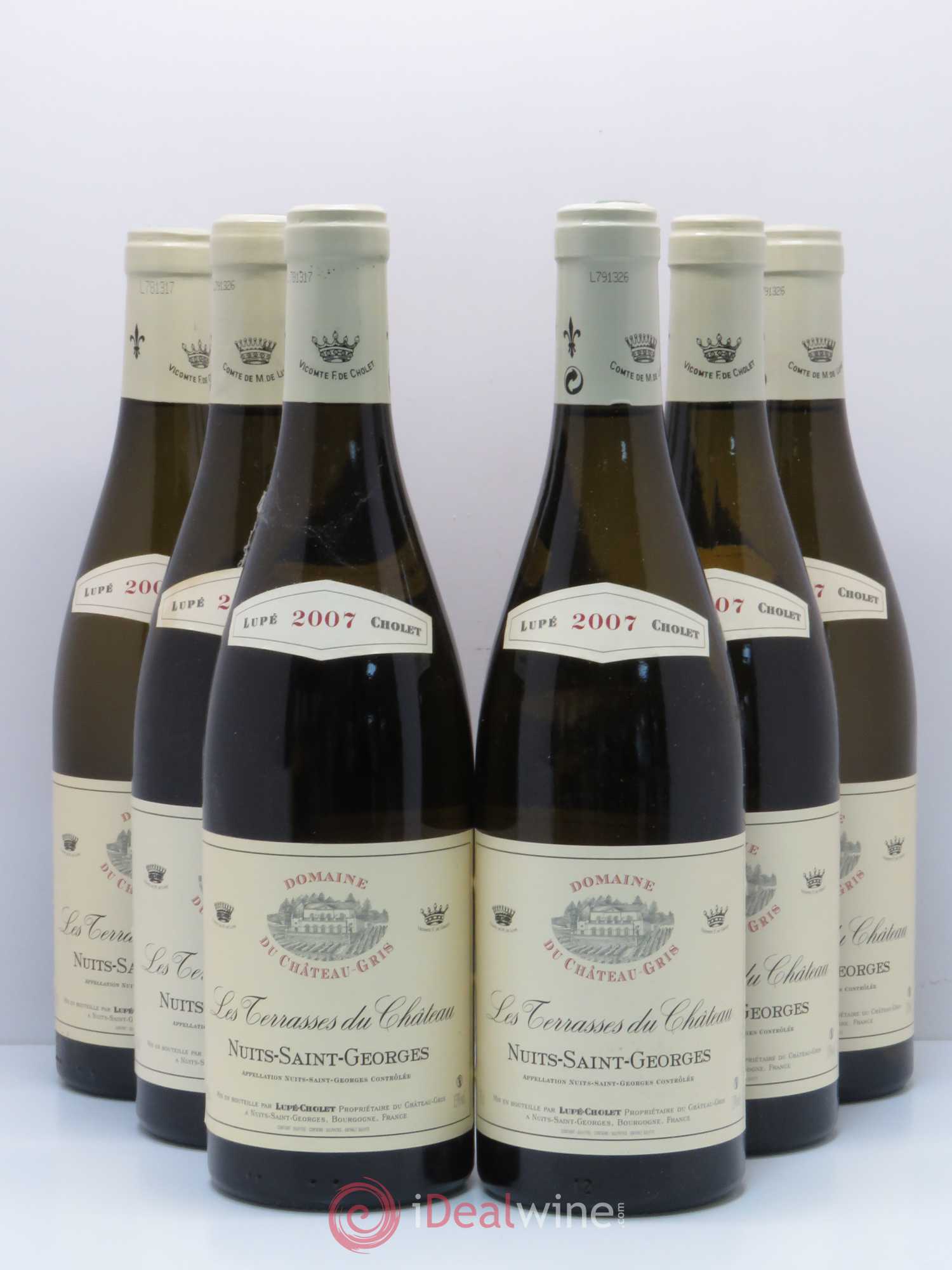Nuits-Saint-Georges Les Terrasses Du Château Domaine du Château Gris - Lupé Cholet 2007 - Posten von 6 Flaschen - 0