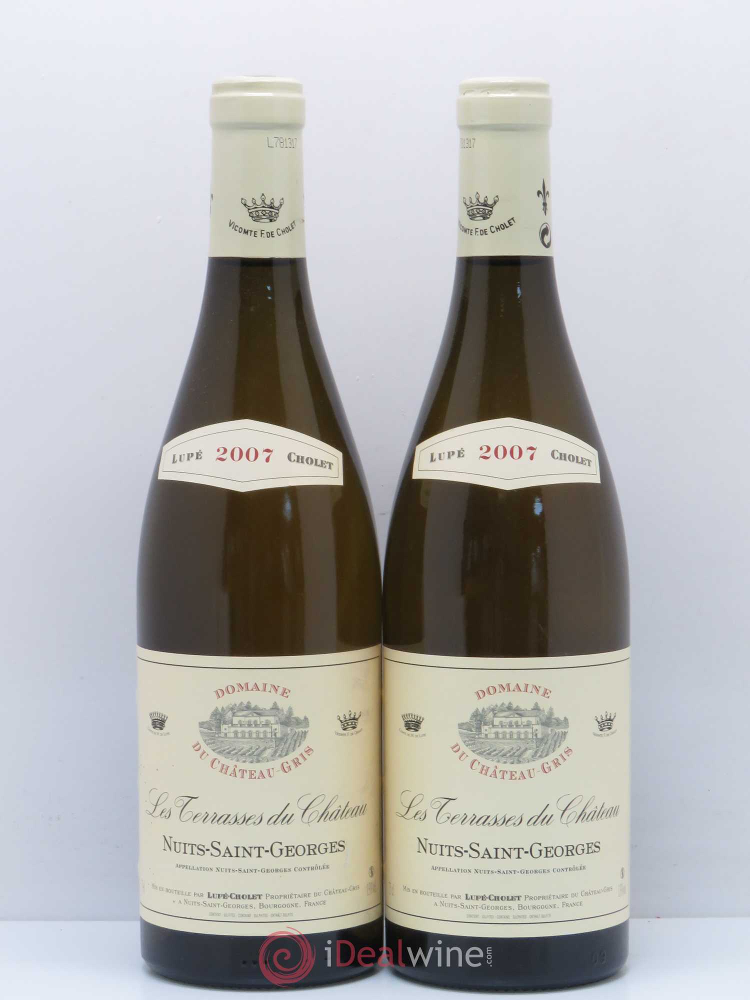 Nuits-Saint-Georges Les Terrasses Du Château Domaine du Château Gris - Lupé Cholet 2007 - Posten von 2 Flaschen - 0