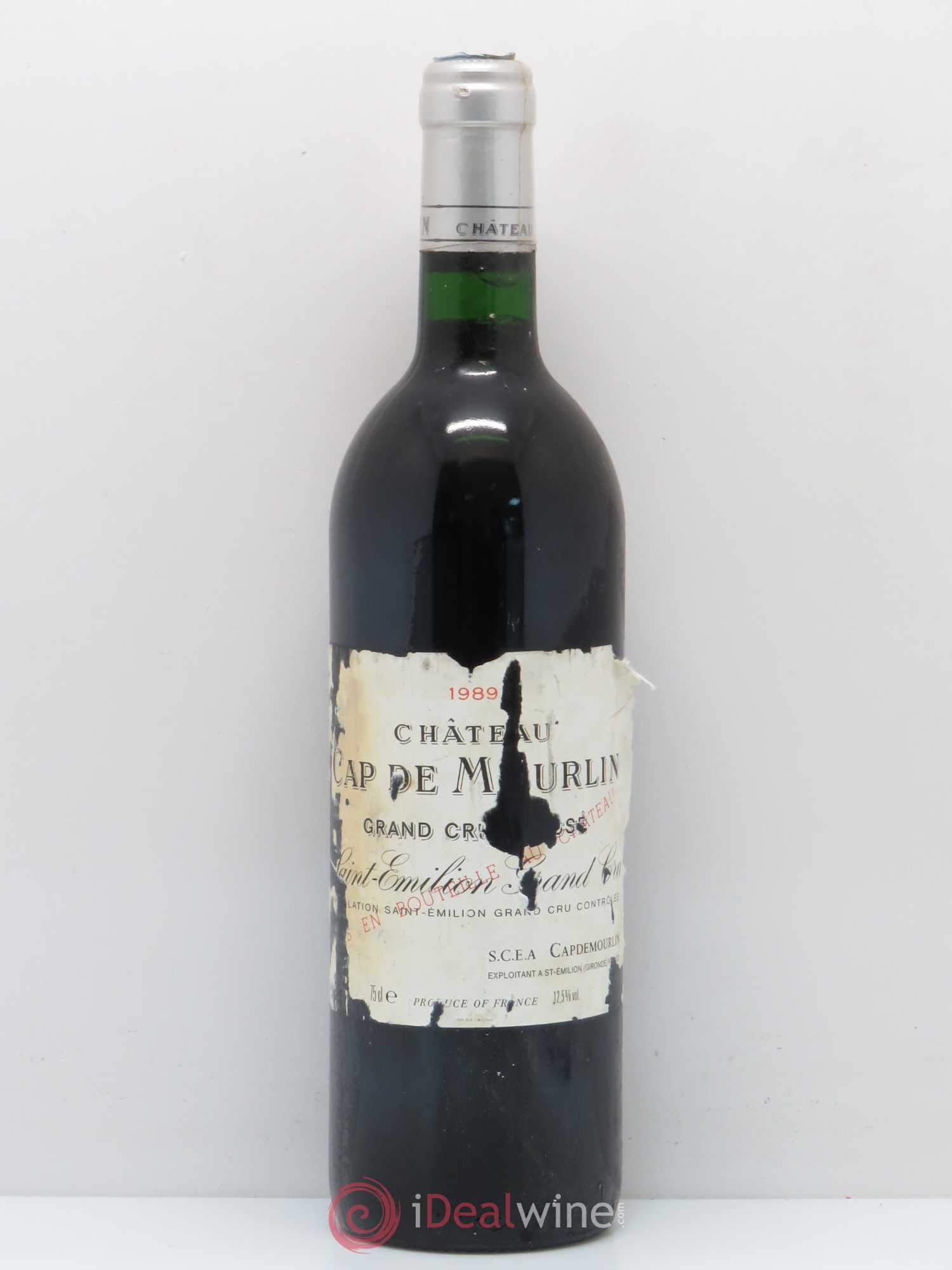 Château Cap de Mourlin Grand Cru Classé 1989 - Lot de 1 bouteille - 0