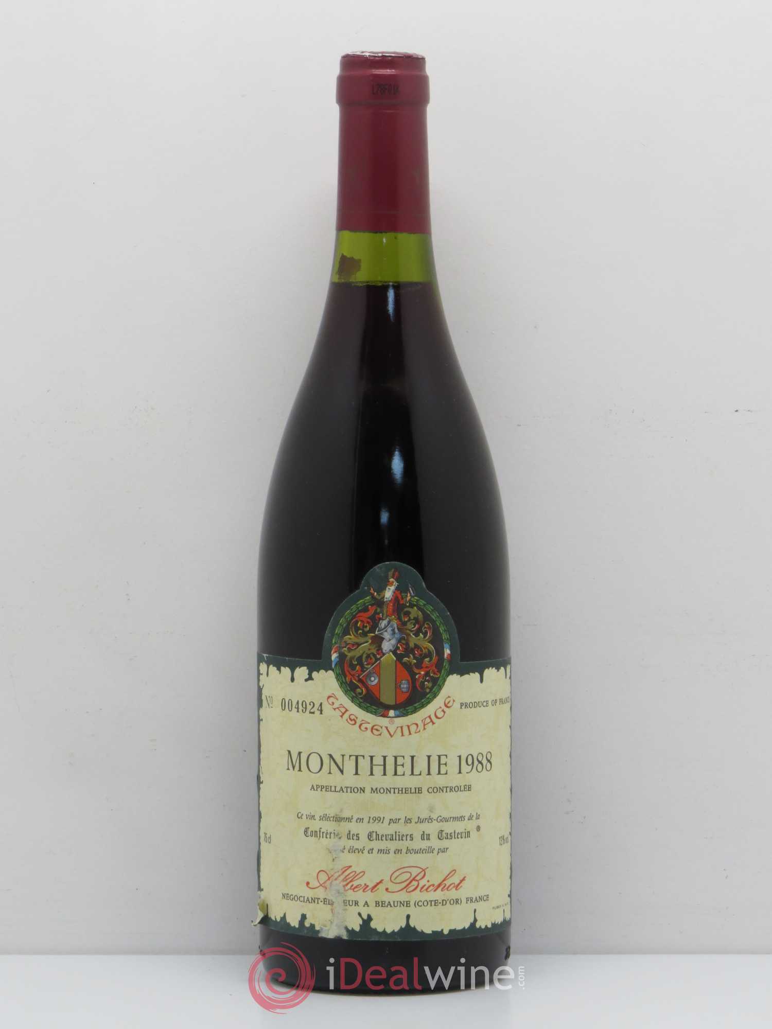Monthélie Albert Bichot Tastevinage 1988 - Posten von 1 Flasche - 0