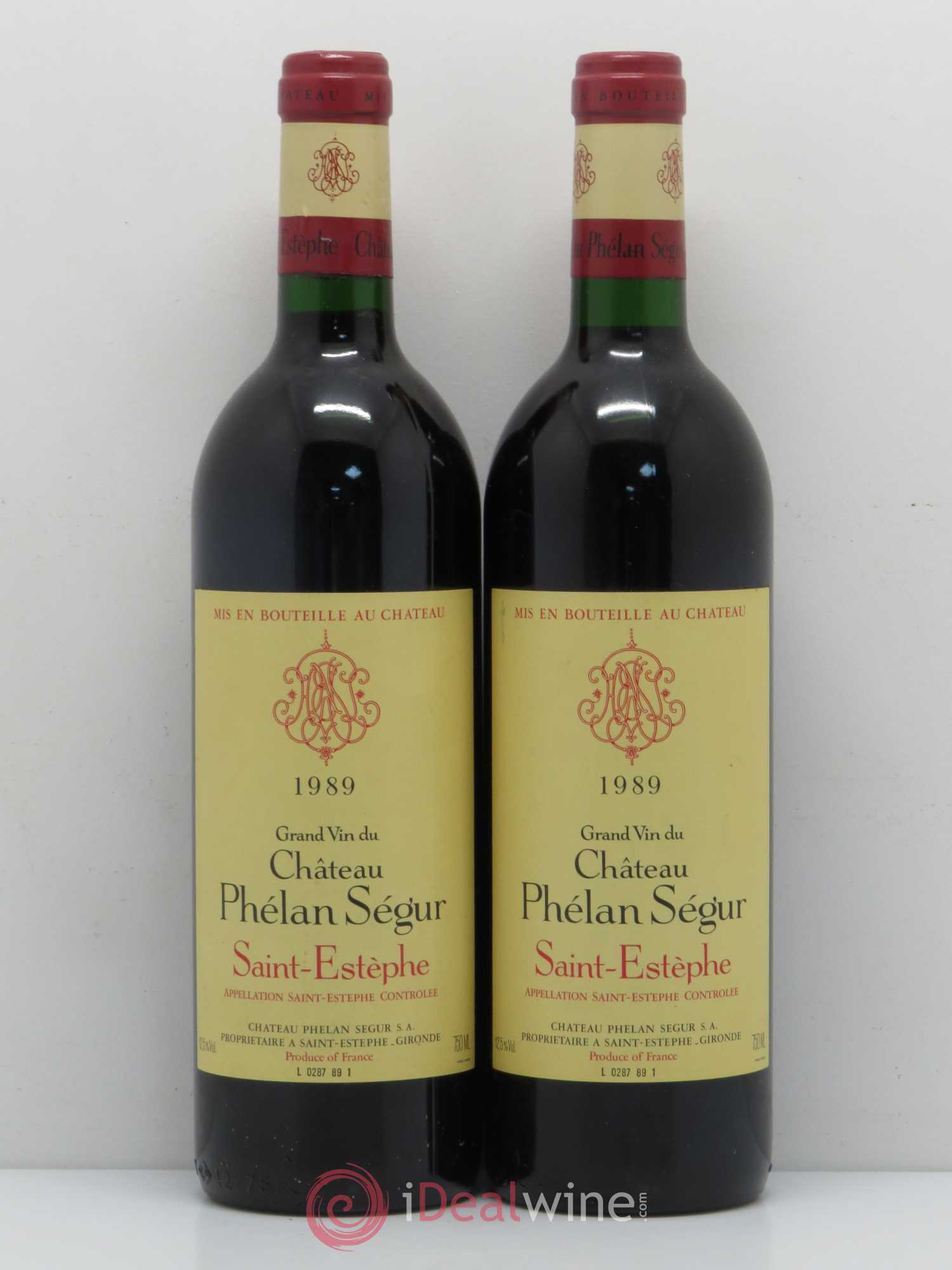 Château Phélan Ségur 1989 - Lot de 2 bouteilles - 0
