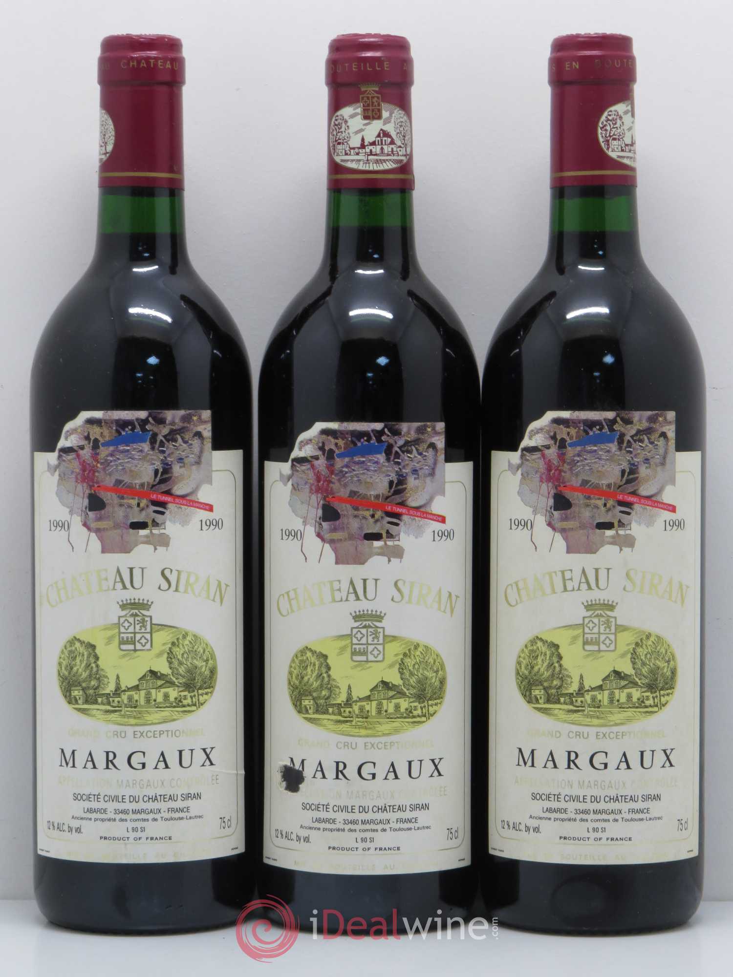 Château Siran 1990 - Lot de 3 bouteilles - 0