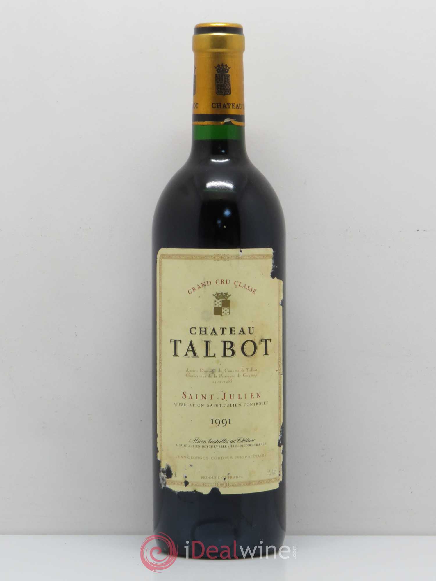 Château Talbot 4ème Grand Cru Classé 1991 - Lot de 1 bouteille - 0