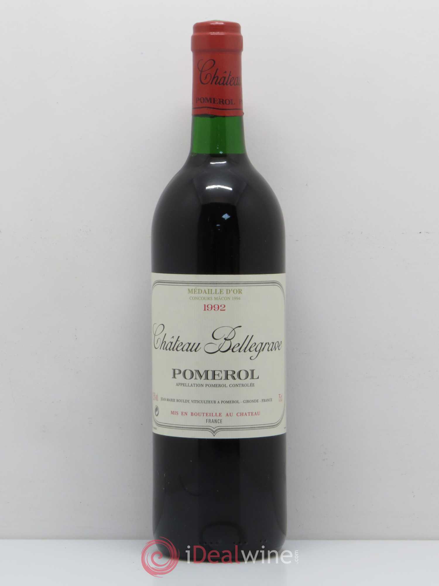 Château Bellegrave 1992 - Lot de 1 bouteille - 0