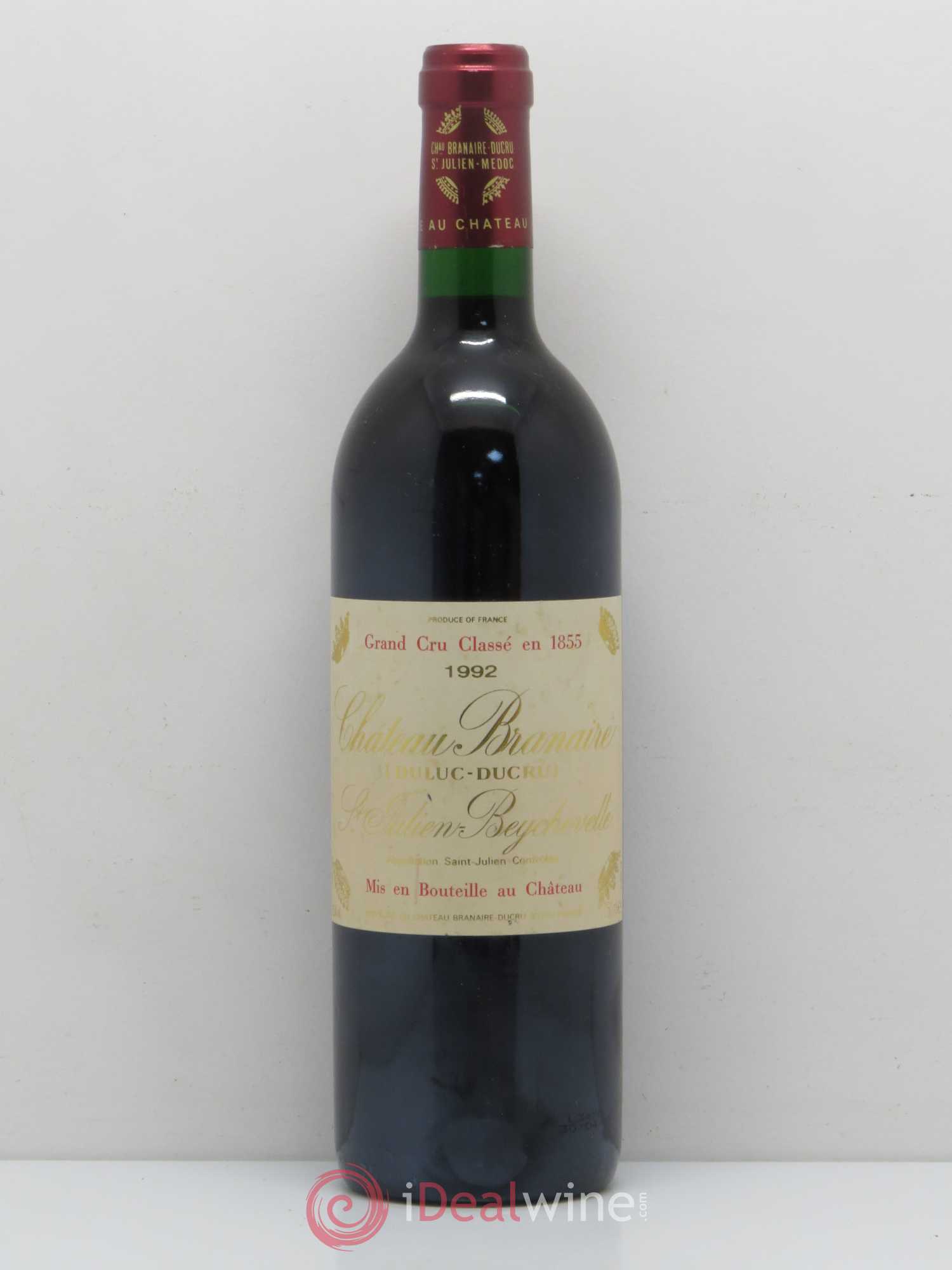 Château Branaire Ducru 4ème Grand Cru Classé 1992 - Lot de 1 bouteille - 0