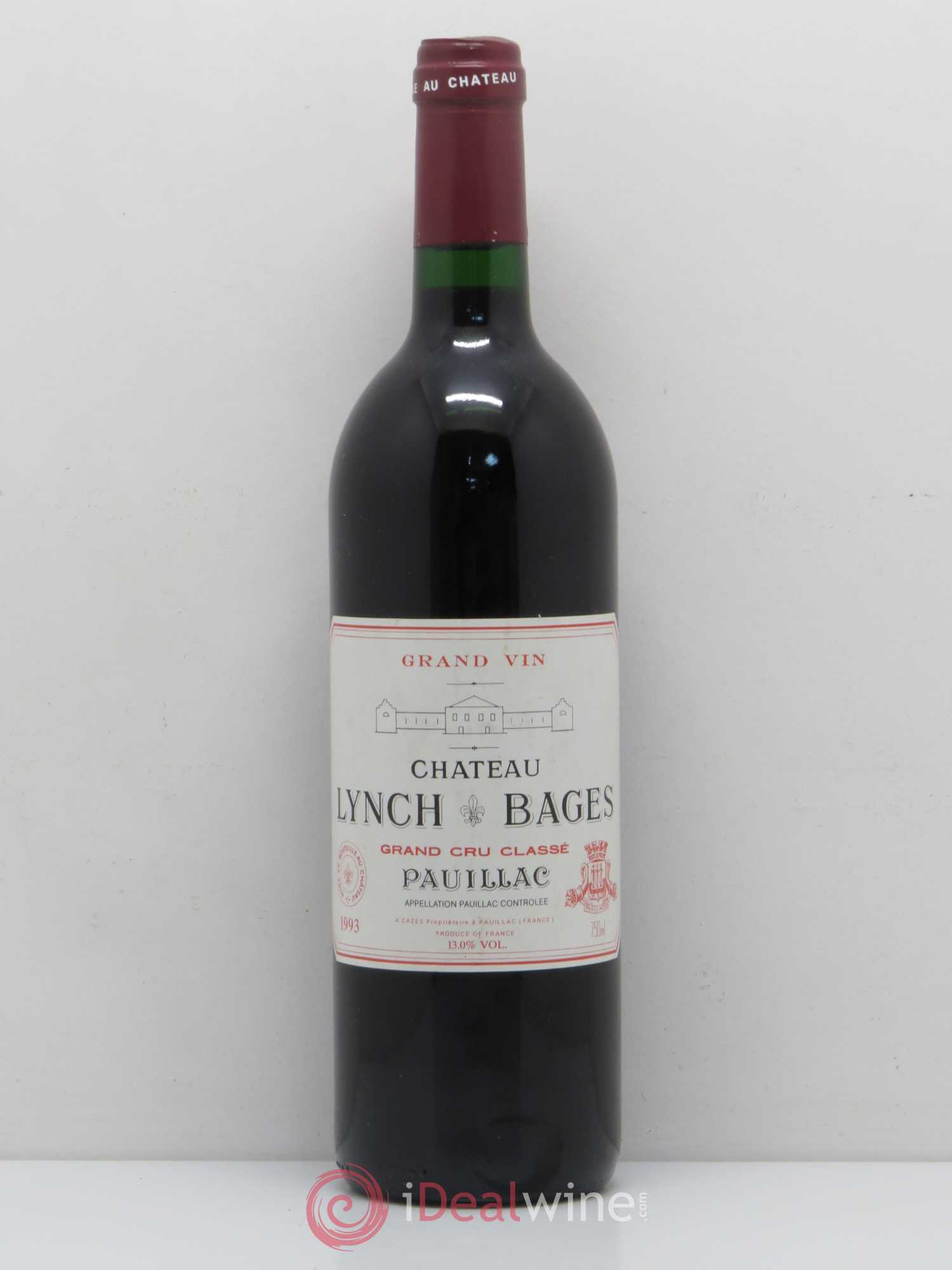 Château Lynch Bages 5ème Grand Cru Classé 1993 - Lot de 1 bouteille - 0