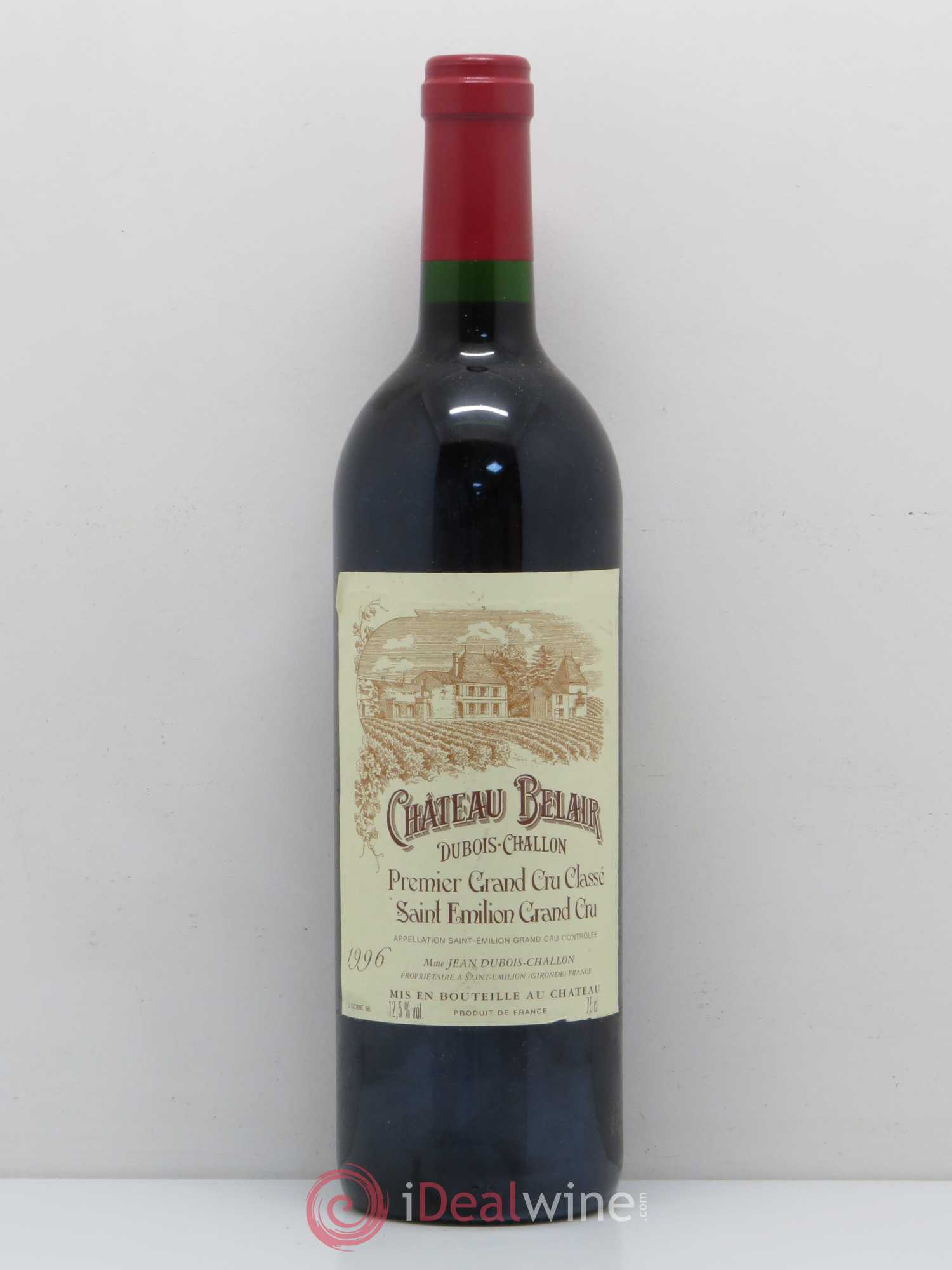 Château Belair (Belair-Monange) 1er Grand Cru Classé B 1996 - Lot de 1 bouteille - 0