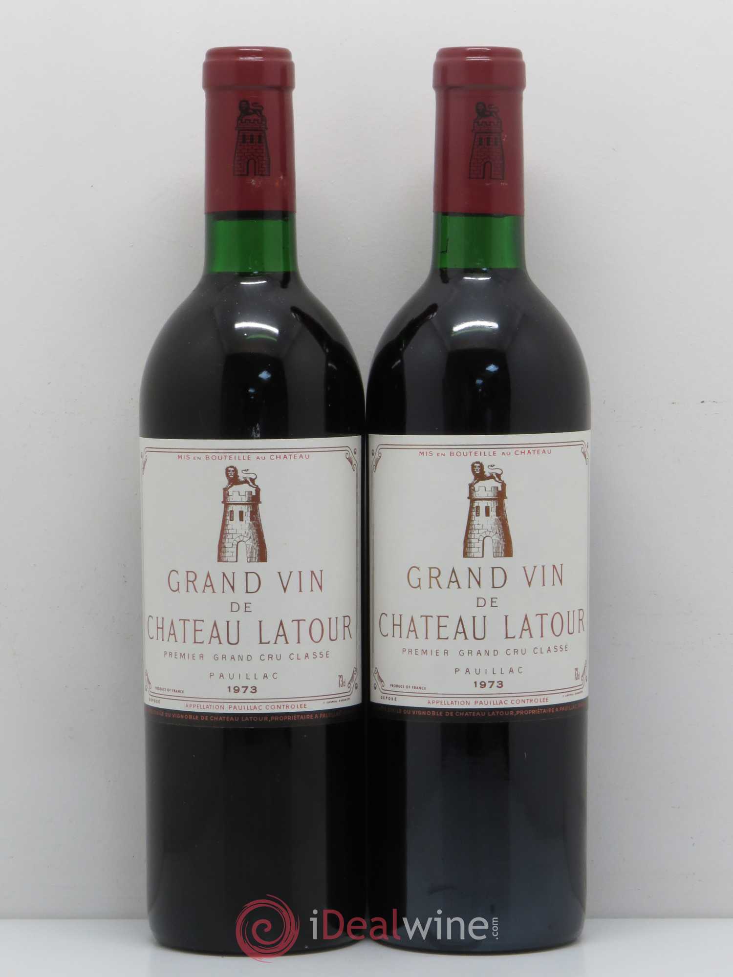 Château Latour 1er Grand Cru Classé 1973 - Lot de 2 bouteilles - 0