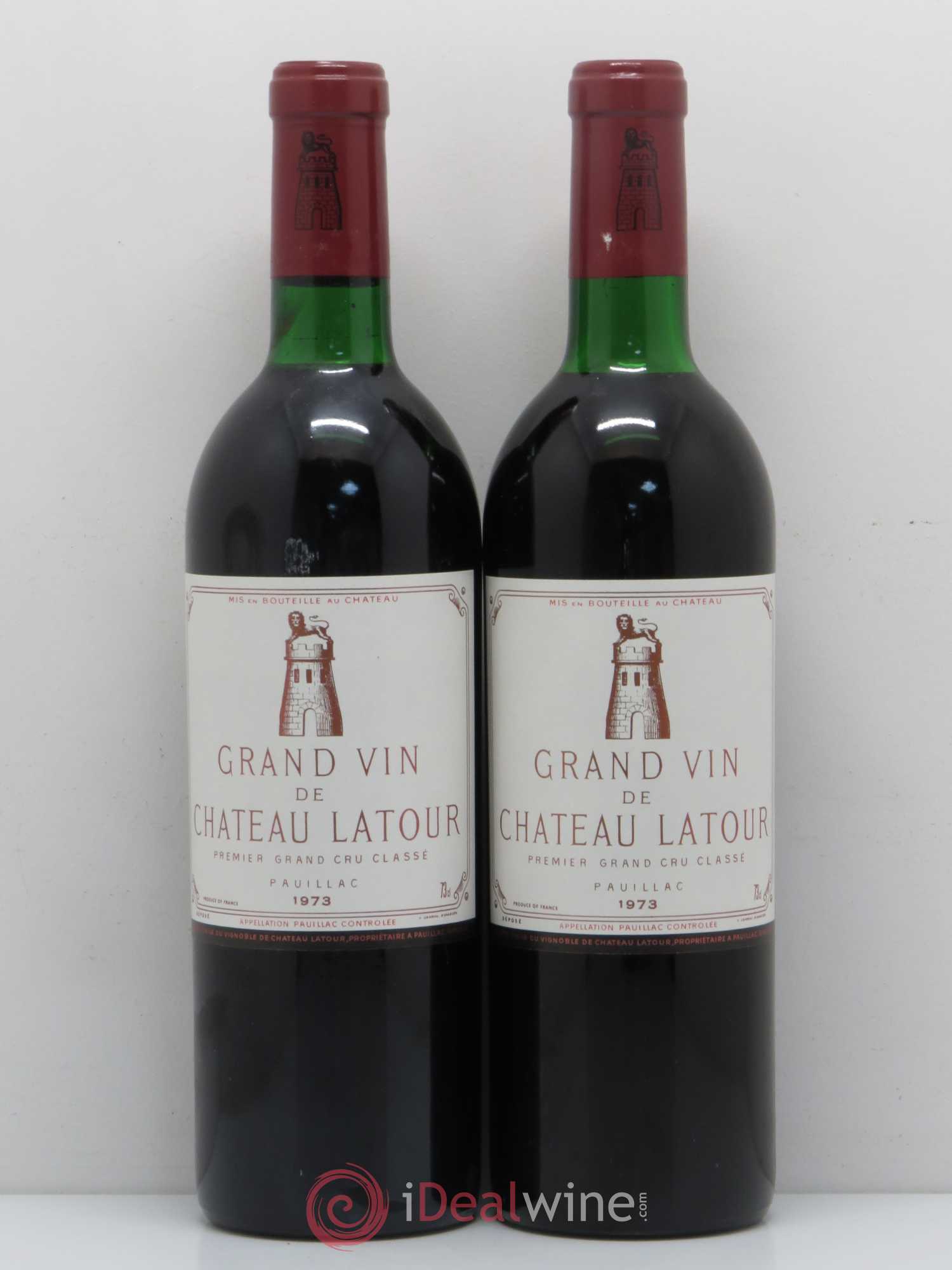 Château Latour 1er Grand Cru Classé 1973 - Lot de 2 bouteilles - 0