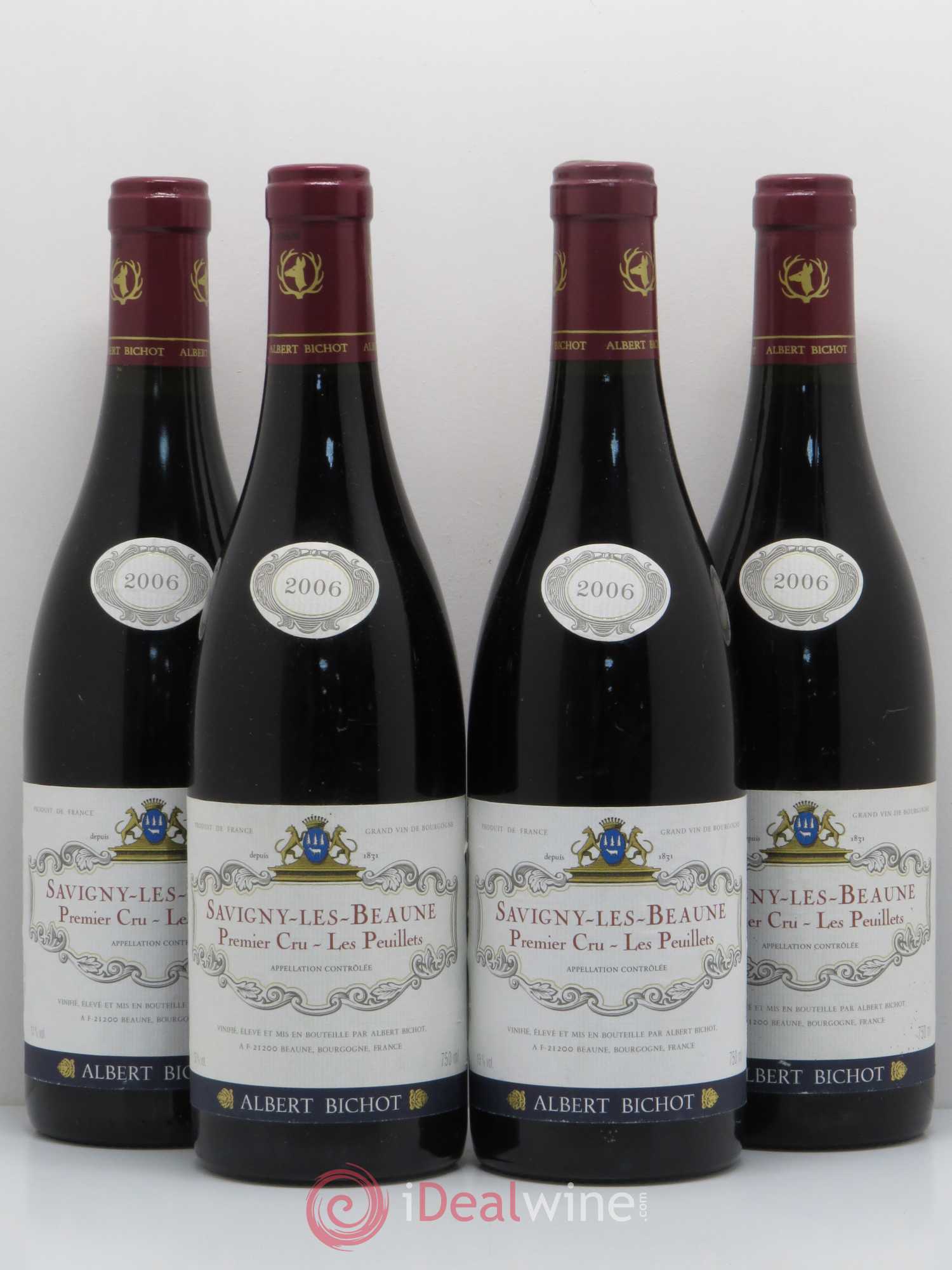 Savigny-lès-Beaune 1er Cru Peuillets Albert Bichot 2006 - Posten von 4 Flaschen - 0