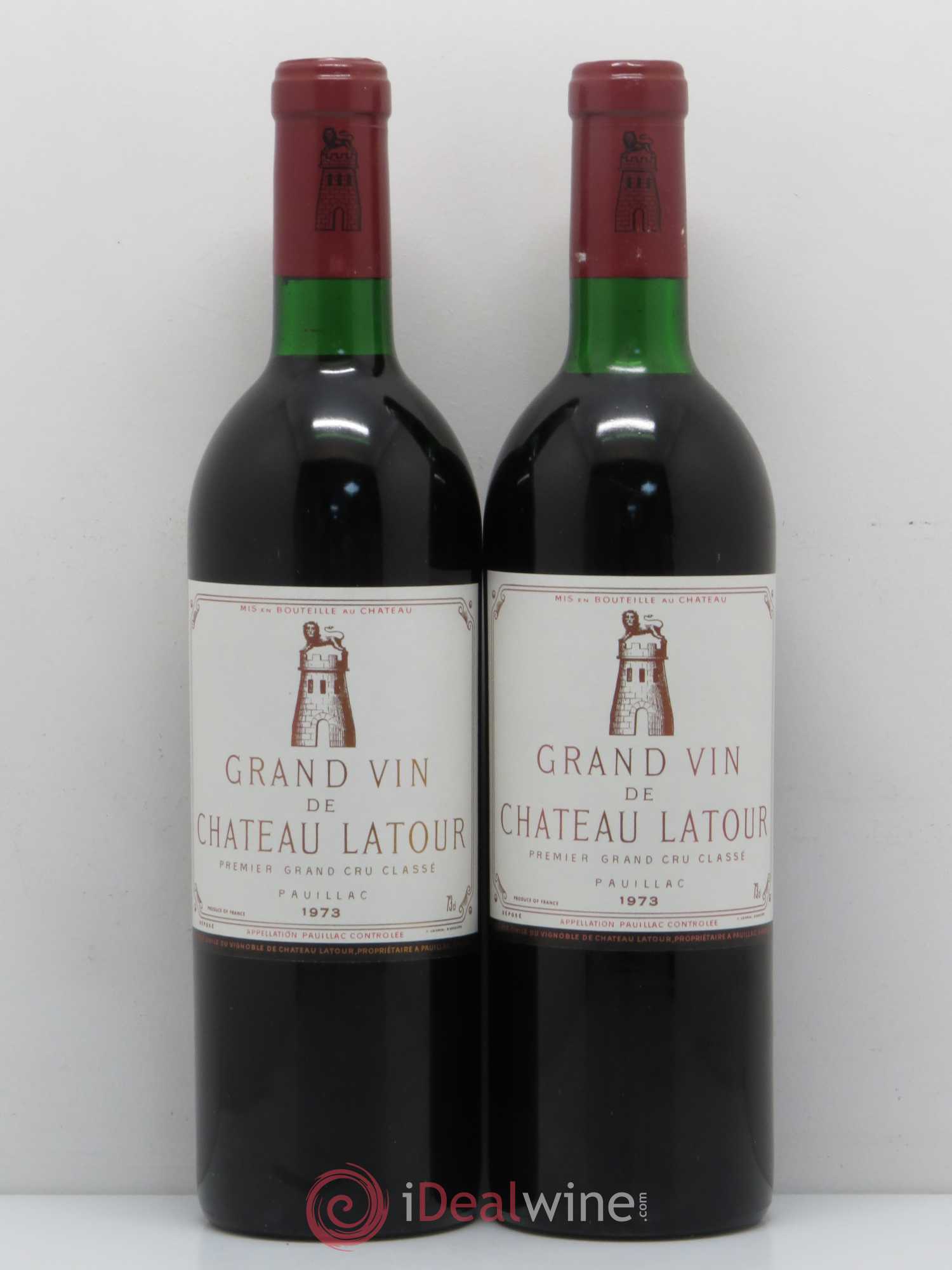 Château Latour 1er Grand Cru Classé 1973 - Lot de 2 bouteilles - 0