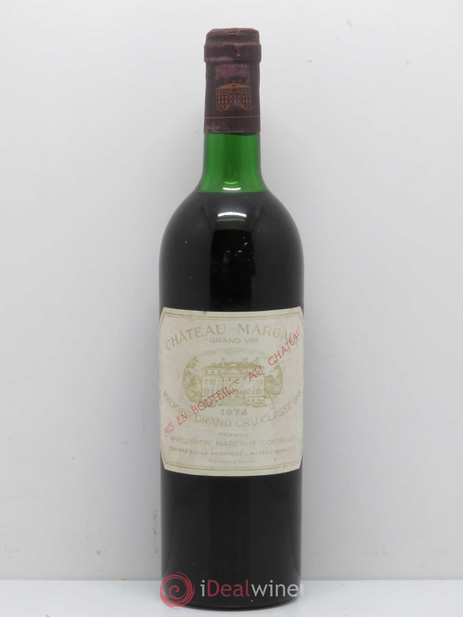 Château Margaux 1er Grand Cru Classé 1974 - Lot de 1 bouteille - 0