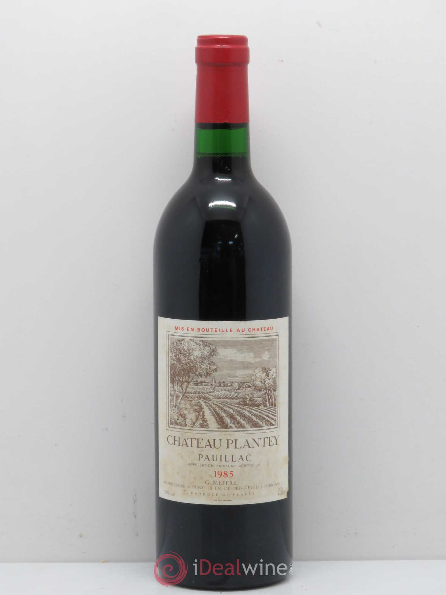 Château Plantey Cru Bourgeois 1985 - Lot de 1 bouteille - 0