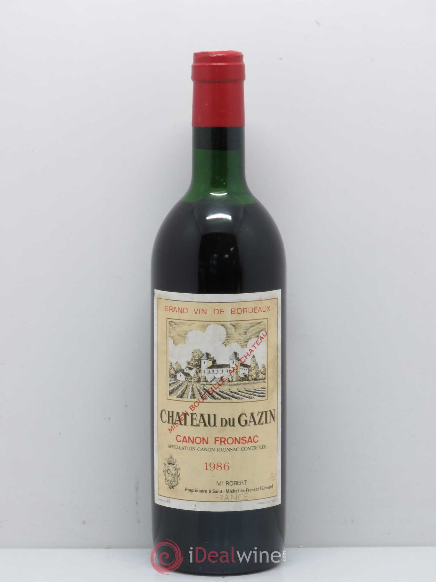 Canon-Fronsac Chateau Du Gazin 1986 - Posten von 1 Flasche - 0
