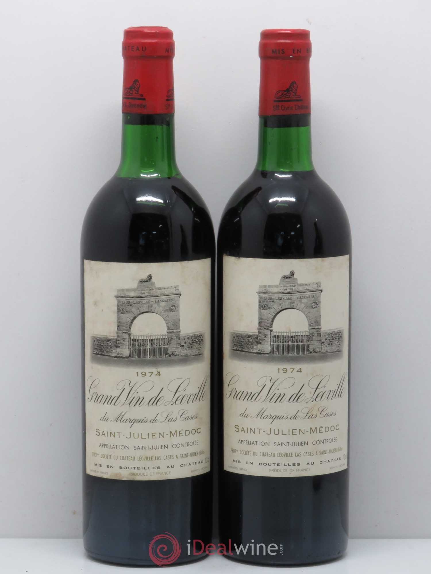Château Léoville Las Cases 2ème Grand Cru Classé 1974 - Lot de 2 bouteilles - 0