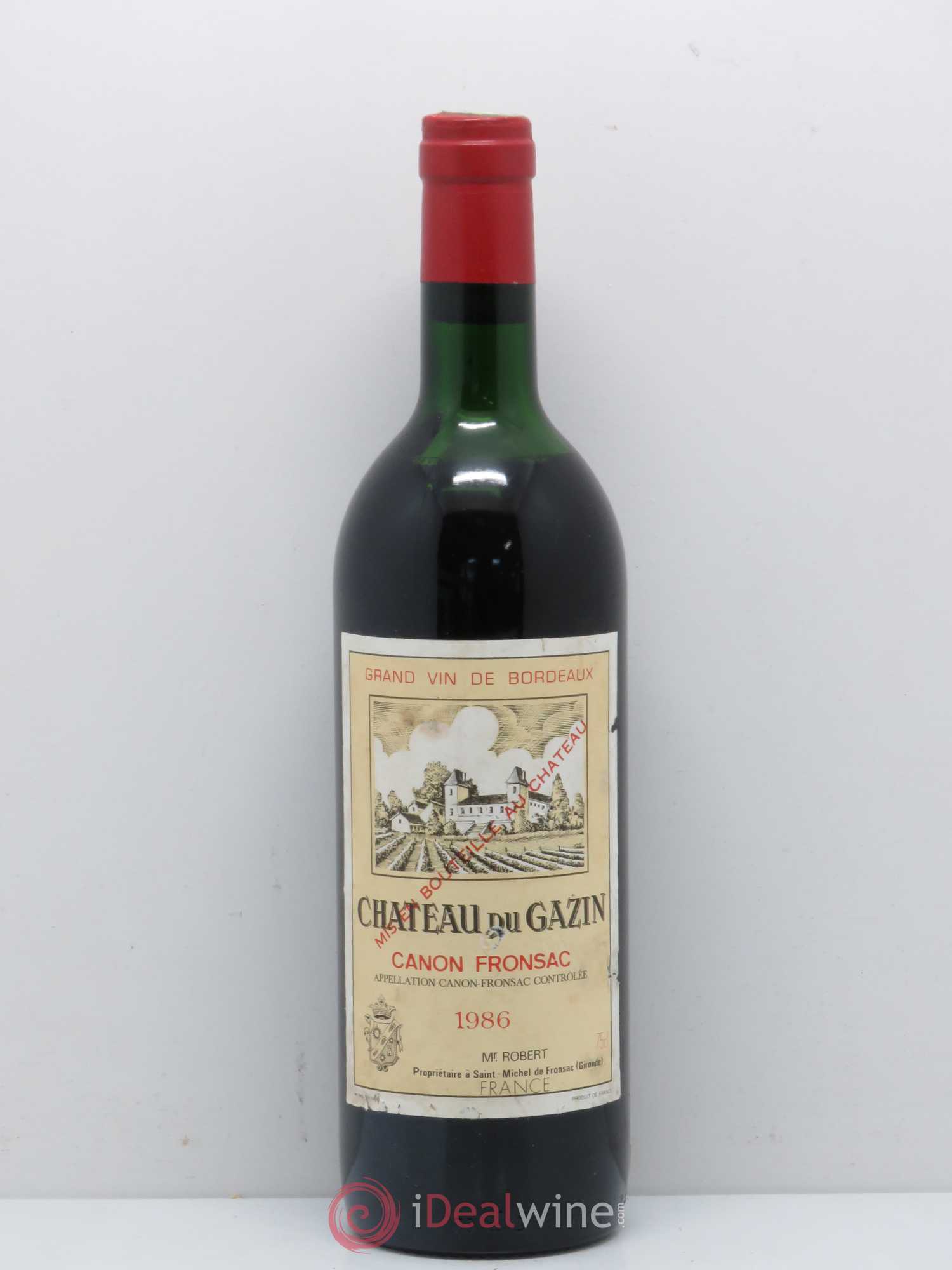 Canon-Fronsac Chateau Du Gazin 1986 - Posten von 1 Flasche - 0